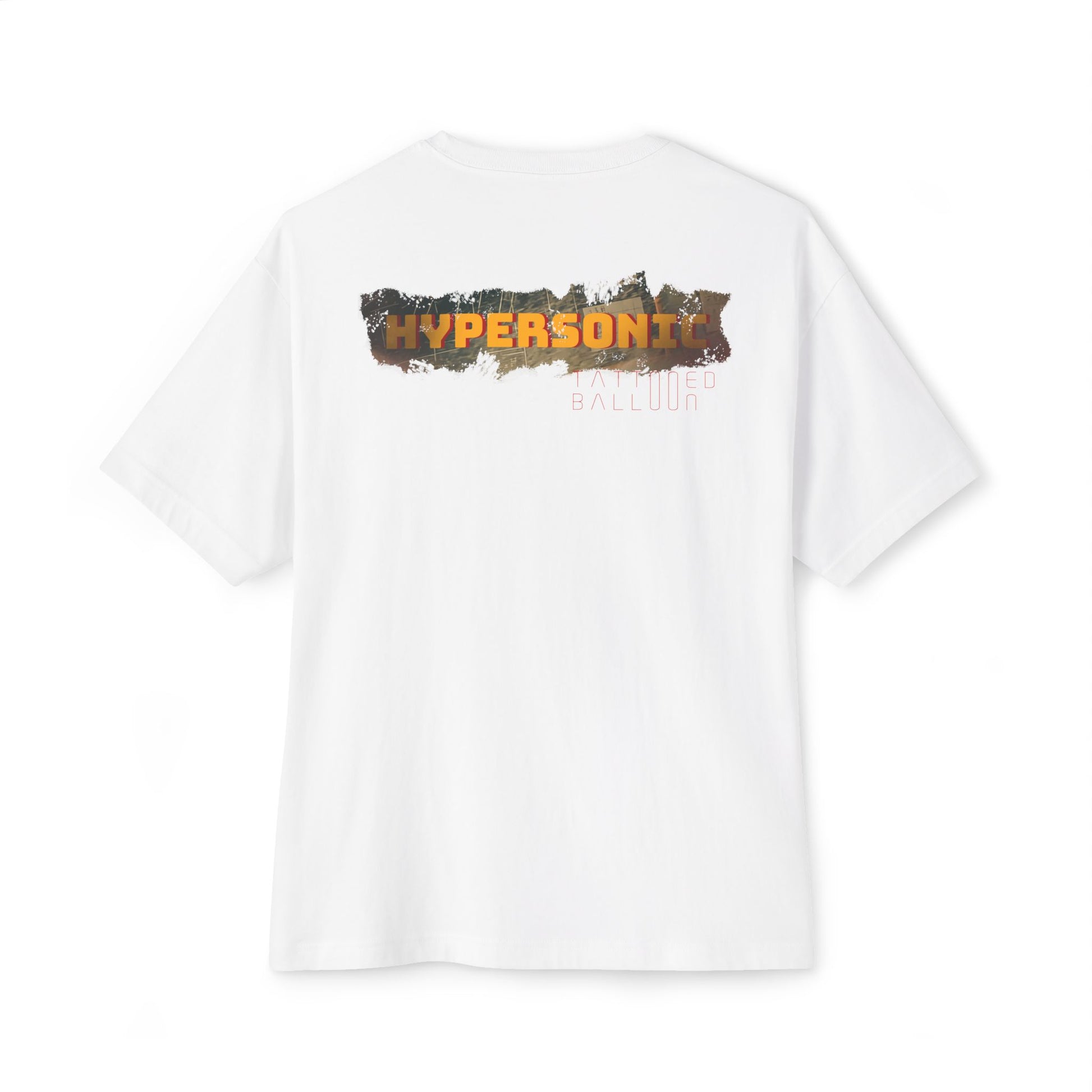 "Hypersonic" from Tattooed Balloons album "Fun For All Ages"  Unisex Oversized Boxy Tee