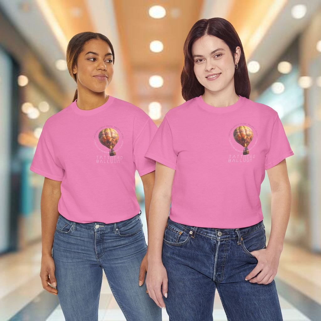 Tattooed Balloon Tee, Casual Wear, Outdoor Adventure T-Shirt, Festival Apparel, Summer Vibes Clothing, Unique Gift Idea