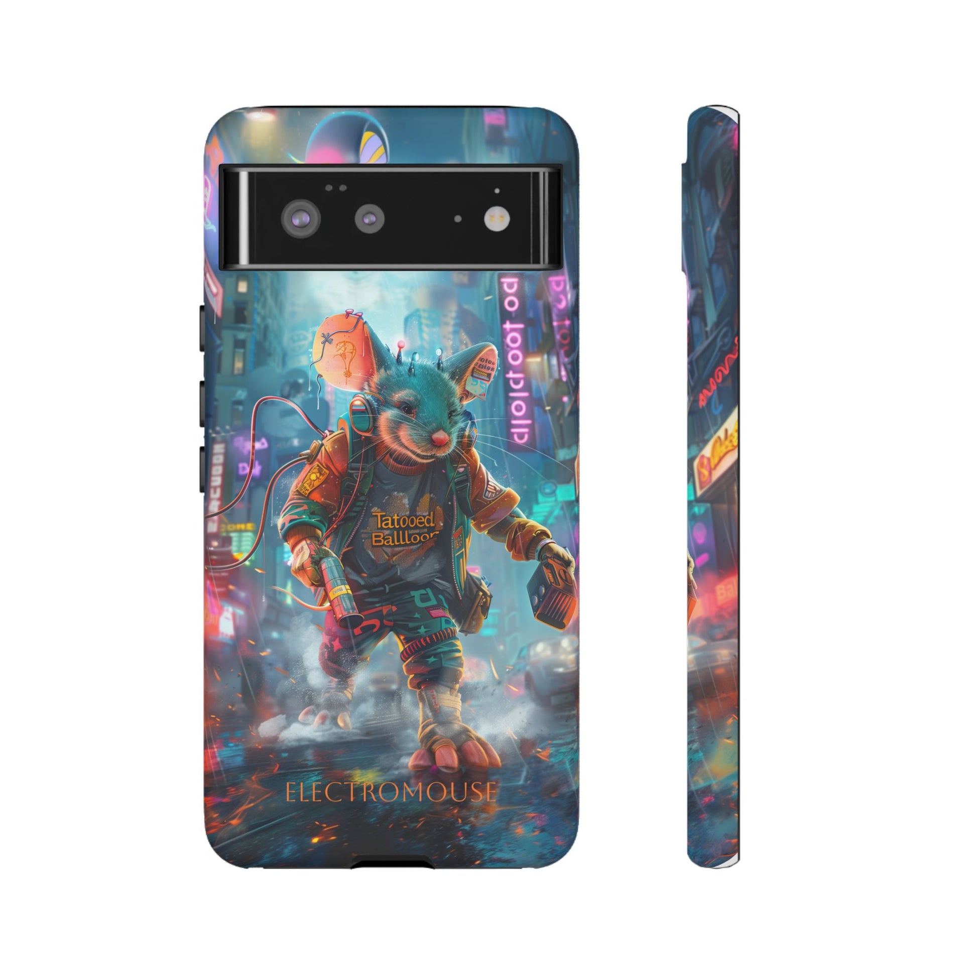 Electromouse Cyber City Design from Tattooed Balloon's 'Dirty Circuits' Album, Phone Cases