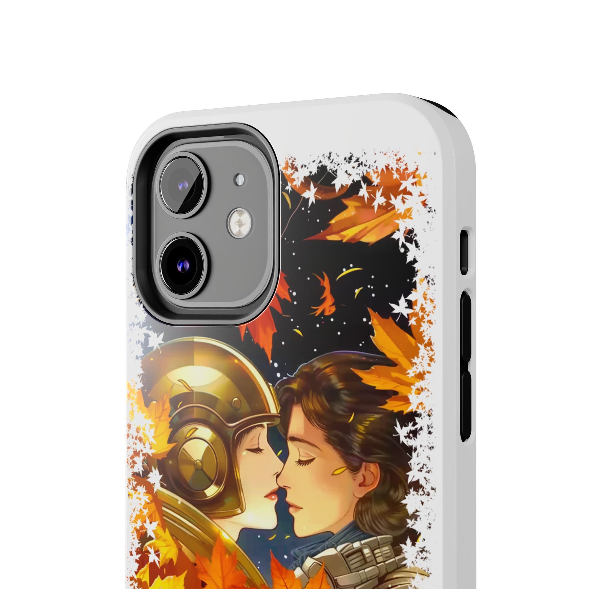 "Mad Love" Phone Case, Fall Themed,  Protector, Seasonal Tech Accessories, white.