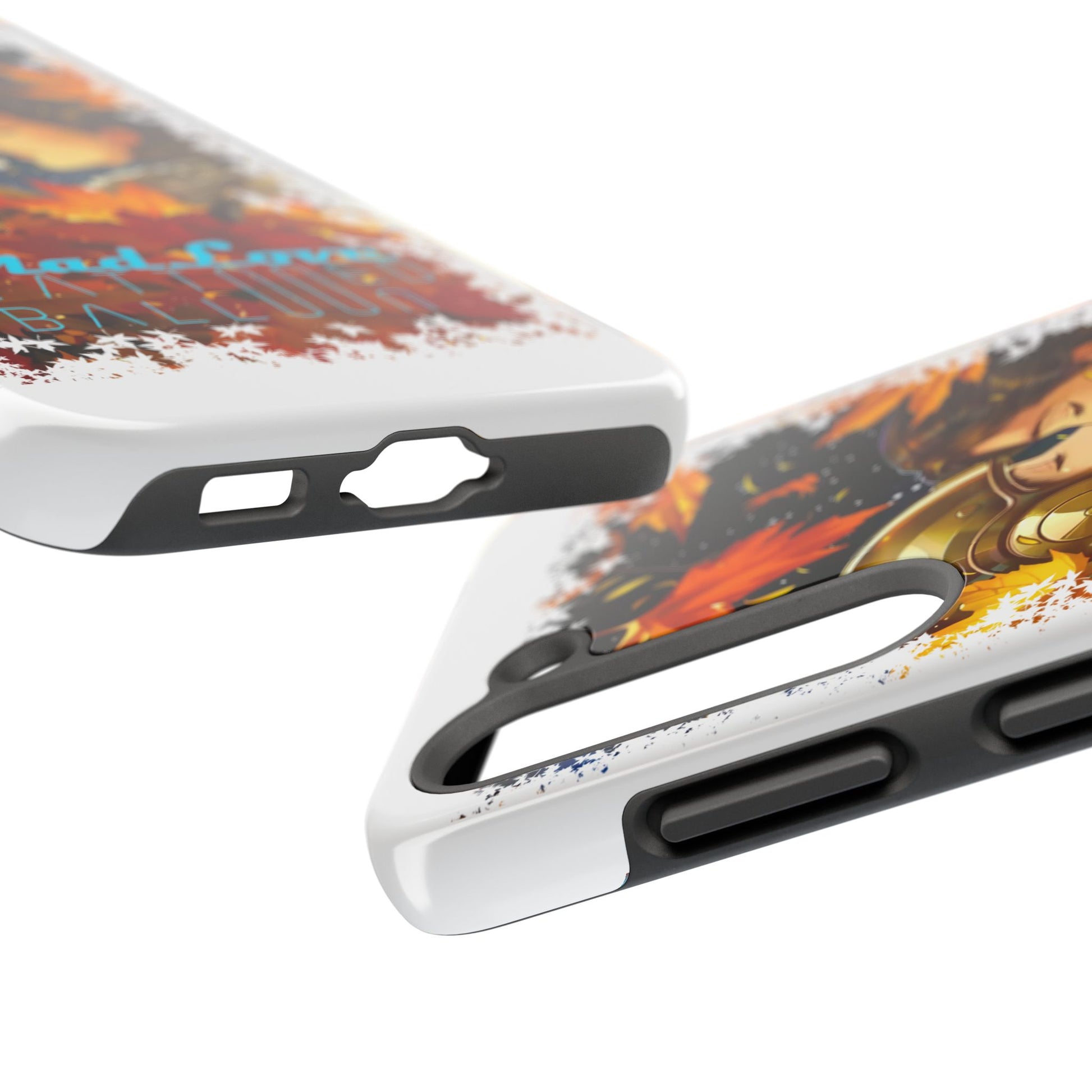 "Mad Love" Phone Case, Fall Themed,  Protector, Seasonal Tech Accessories, white.