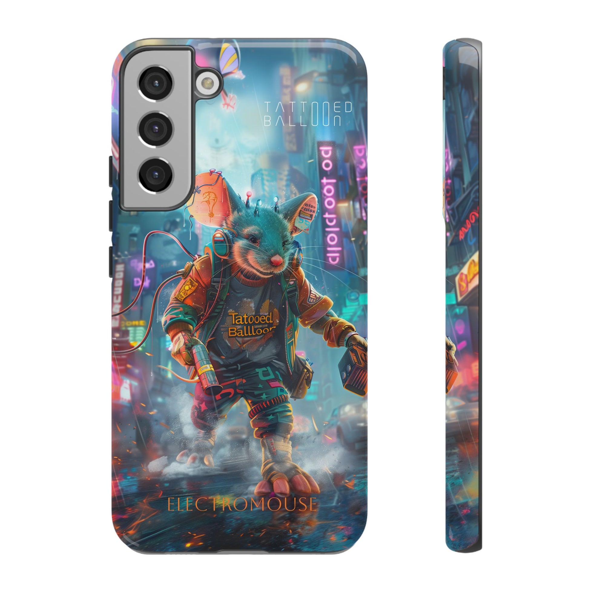 Electromouse Cyber City Design from Tattooed Balloon's 'Dirty Circuits' Album, Phone Cases