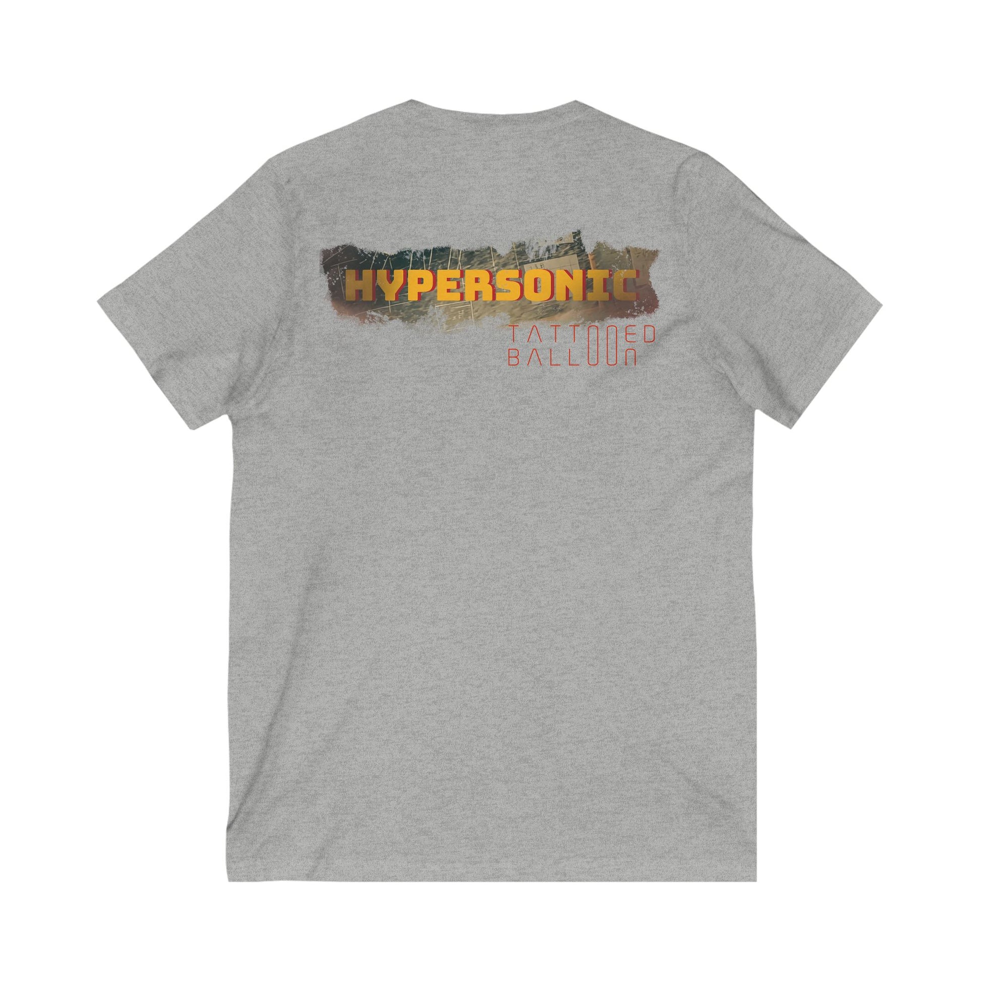 "Hypersonic" Top Unisex Jersey Short Sleeve V-Neck Tee