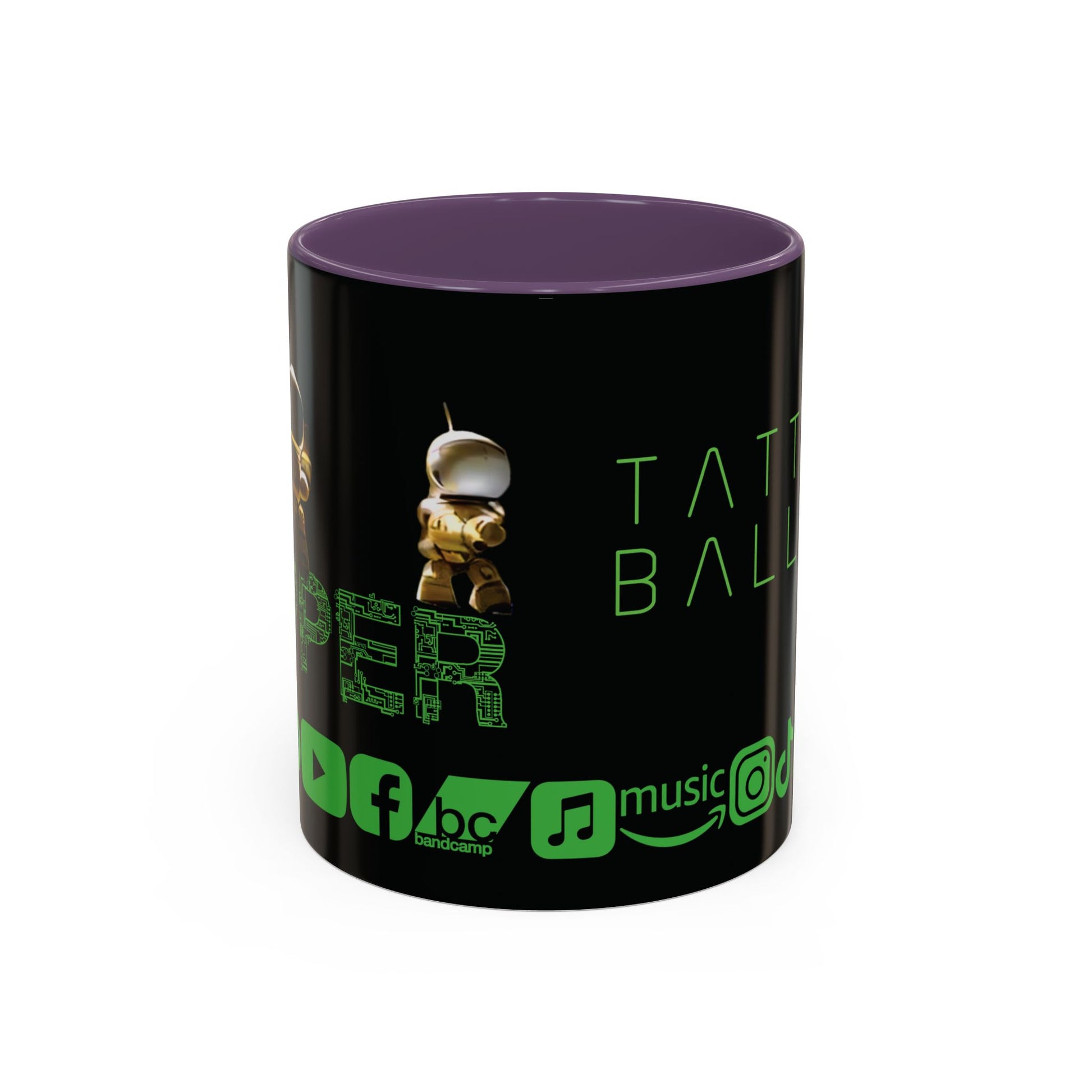 "Zapper" by Tattooed Balloon,  Accent Coffee Mug for TB Lovers