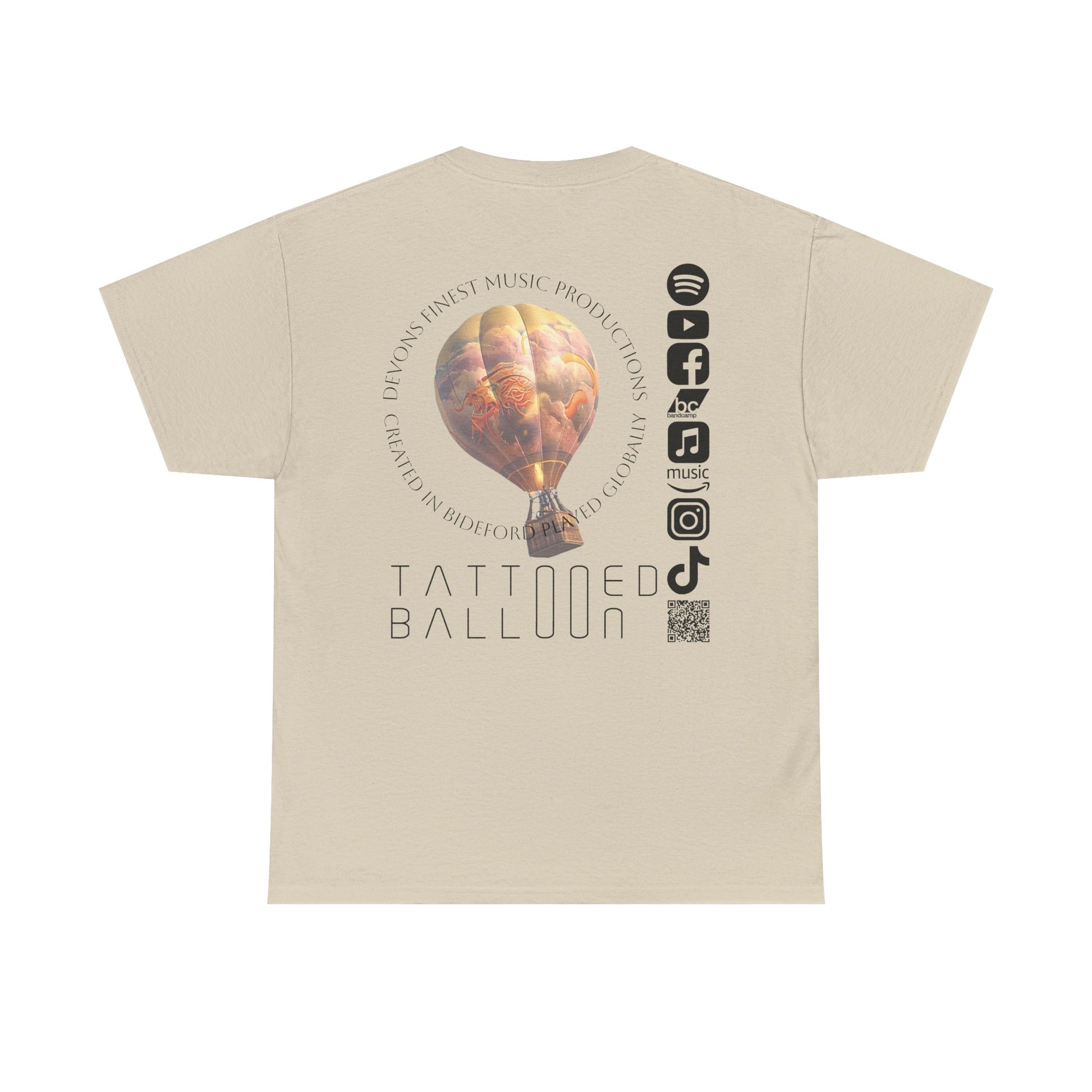 Tattooed Balloon Tee, Casual Wear, Outdoor Adventure T-Shirt, Festival Apparel, Summer Vibes Clothing, Unique Gift Idea