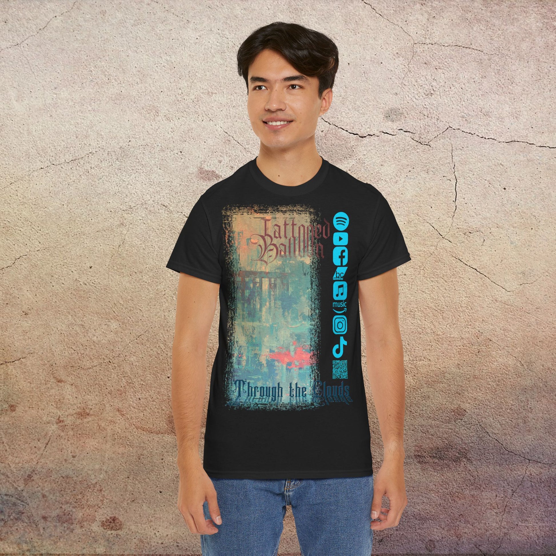 "Through The Clouds" Album Tee by Tattooed Balloon, Festival Apparel