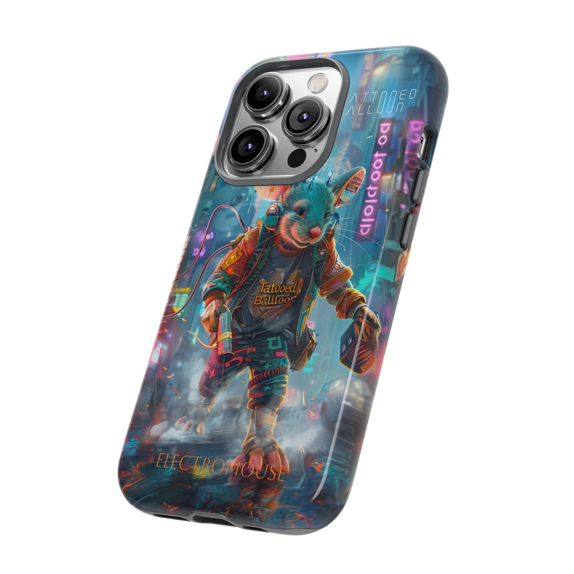 Electromouse Cyber City Design from Tattooed Balloon's 'Dirty Circuits' Album, Phone Cases