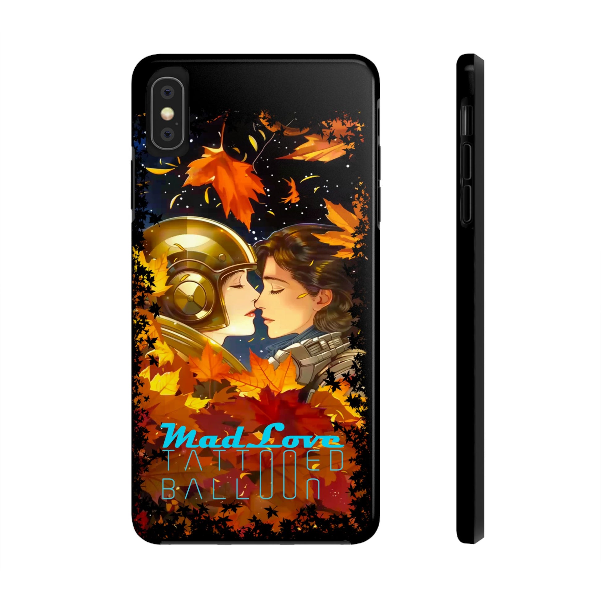Tattooed Balloon, Unique Phone Covers, Mad Love Design, Autumn Vibes, Romantic Quotes Tough Phone Cases for Her | Fall Accessories, Couple Gifts,