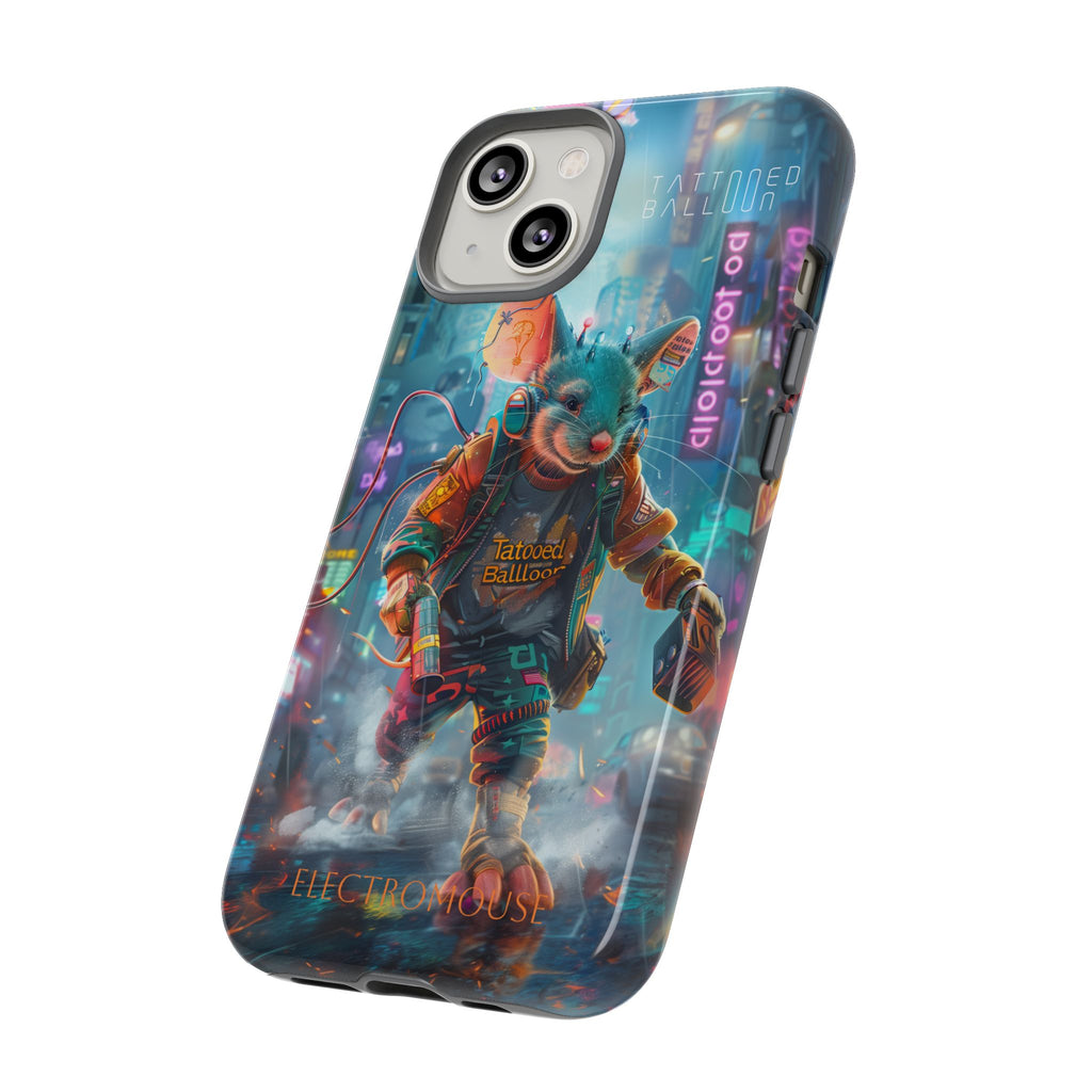 Electromouse Cyber City Design from Tattooed Balloon's 'Dirty Circuits' Album, Phone Cases