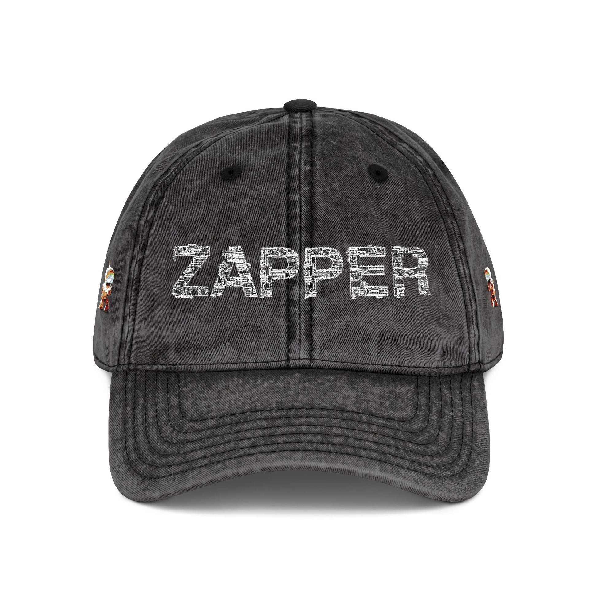 "Zapper" Vintage Embroidered Cap, Retro Hat for Casual Style, Dad Hat, Gift for Music Lovers, Vintage Fashion Accessory