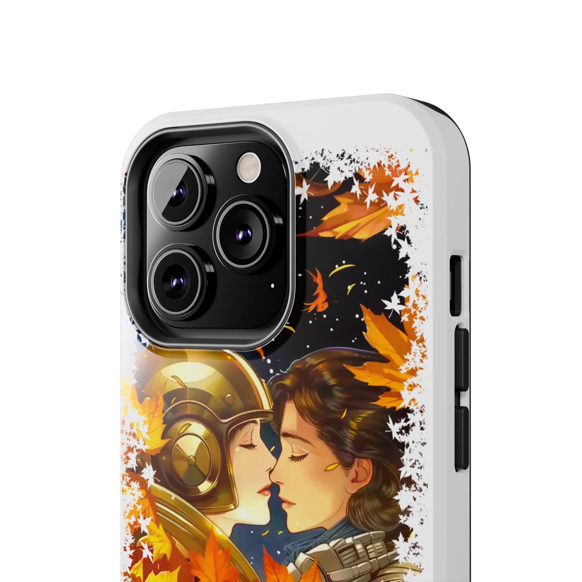 "Mad Love" Phone Case, Fall Themed,  Protector, Seasonal Tech Accessories, white.