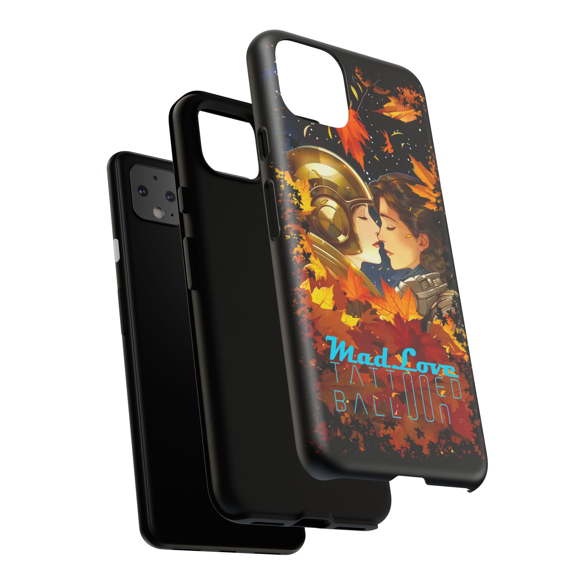 "Mad Love" Phone Case, Fall Themed Phone Accessory, Cute Couple Protector, Seasonal Tech Accessories, Gift for Him or Her