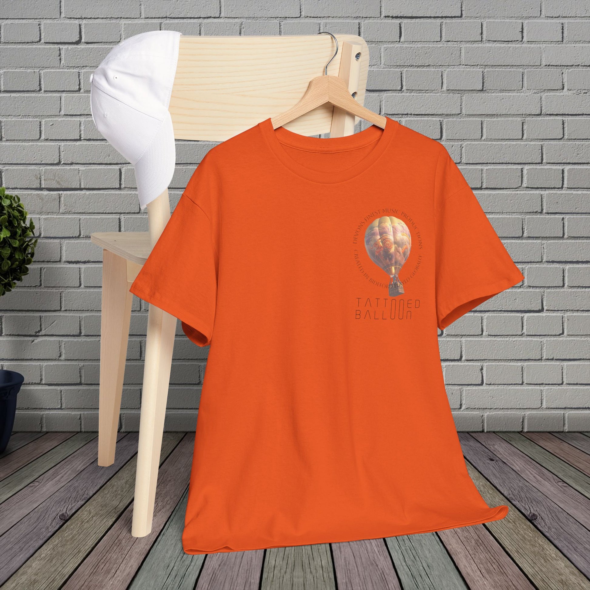 Tattooed Balloon Tee, Casual Wear, Outdoor Adventure T-Shirt, Festival Apparel, Summer Vibes Clothing, Unique Gift Idea