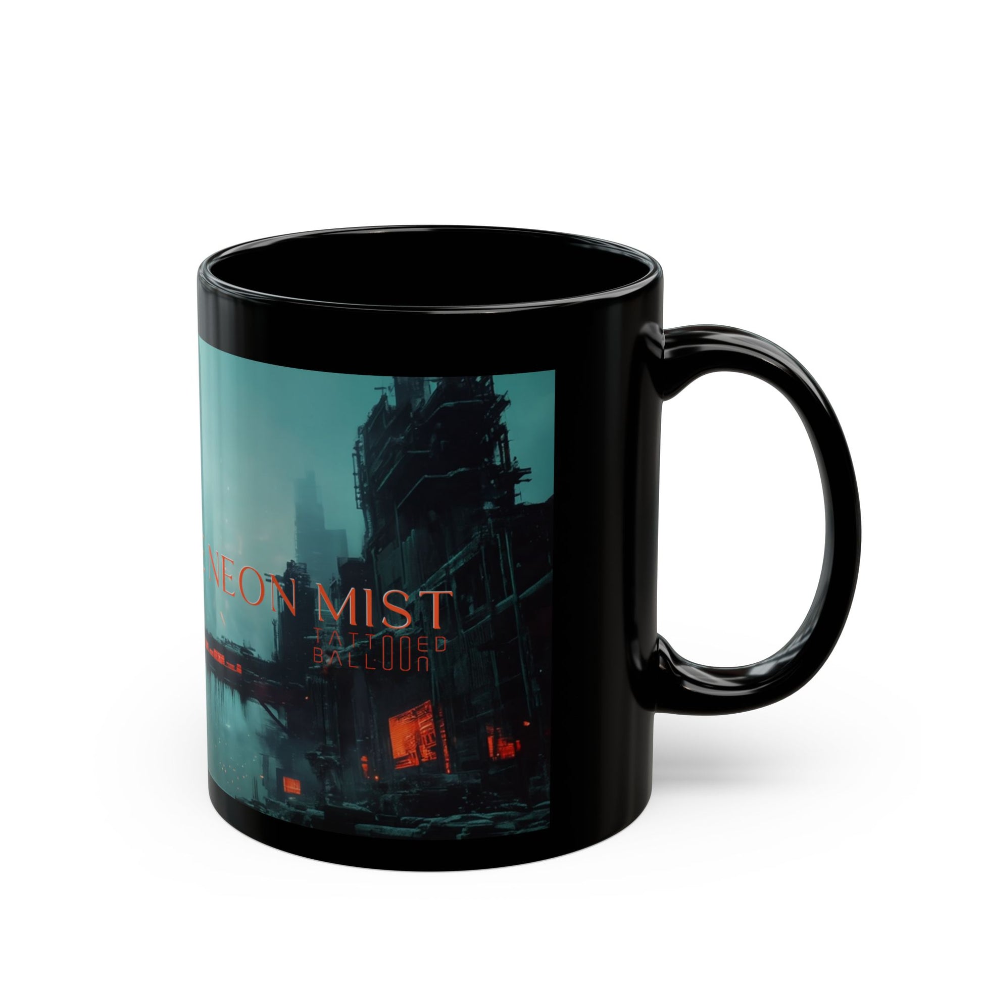 Echoes Of The Neon Mist, Unique Gift for TB Lovers,  Retro Coffee Cup