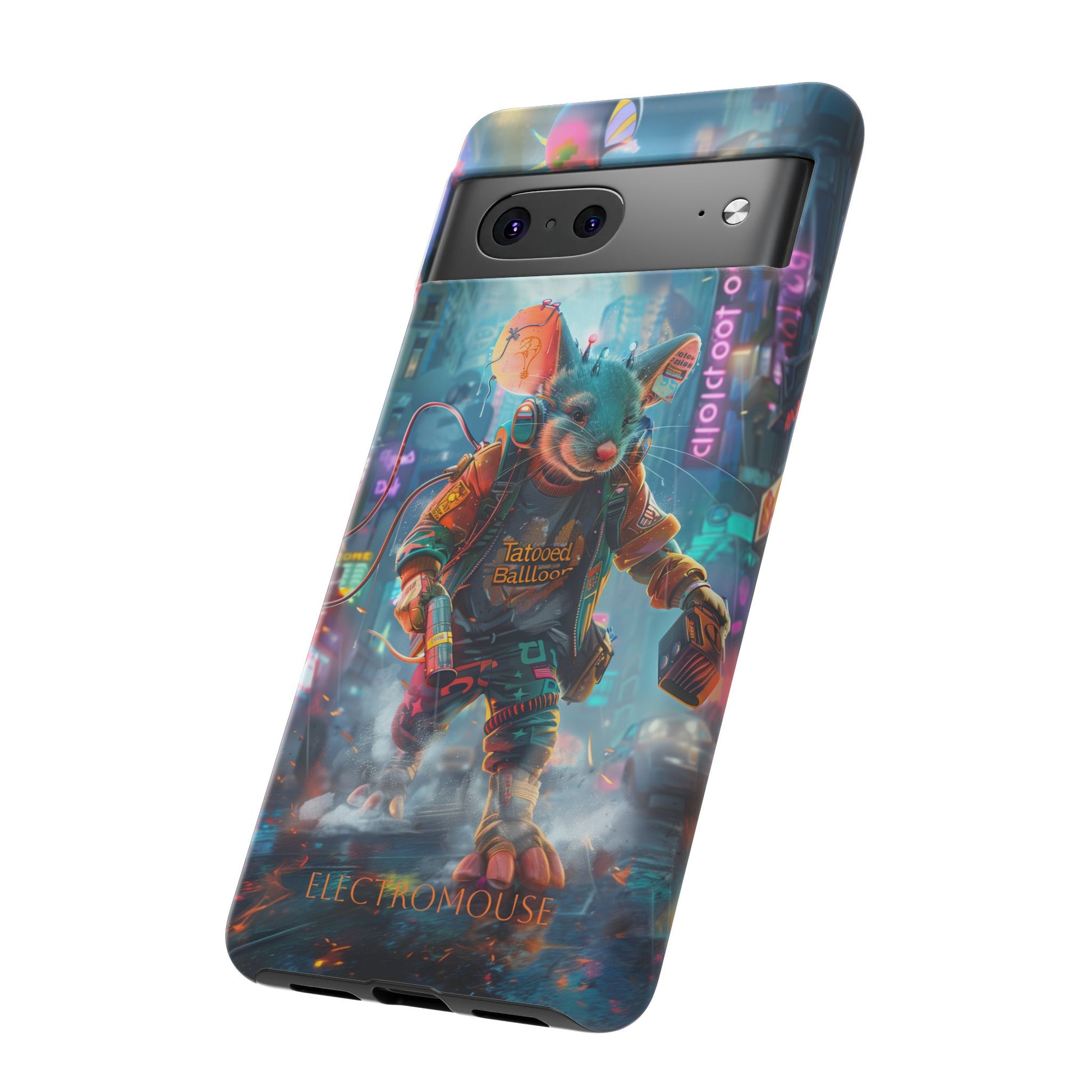 Electromouse Cyber City Design from Tattooed Balloon's 'Dirty Circuits' Album, Phone Cases