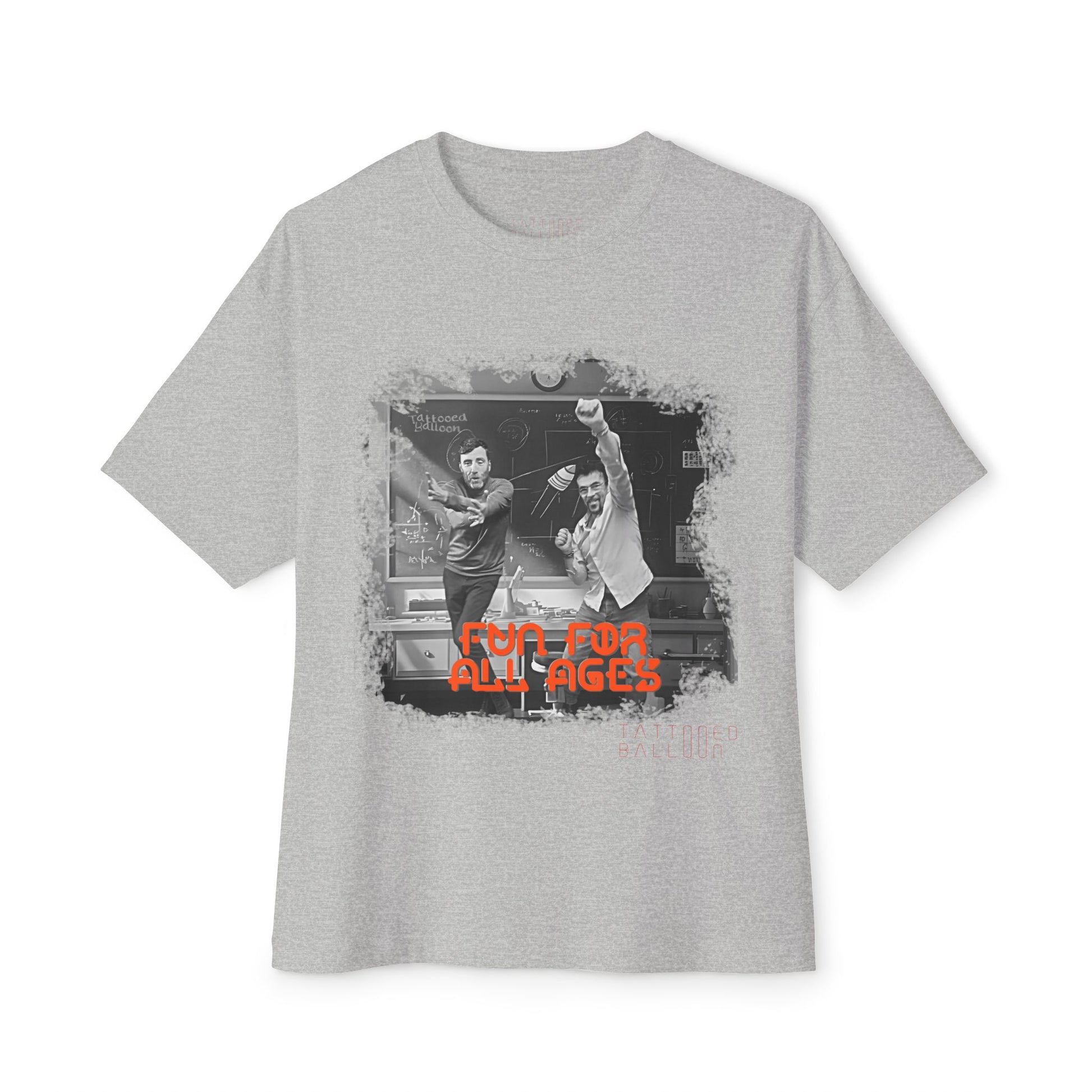 "Hypersonic" from Tattooed Balloons album "Fun For All Ages"  Unisex Oversized Boxy Tee