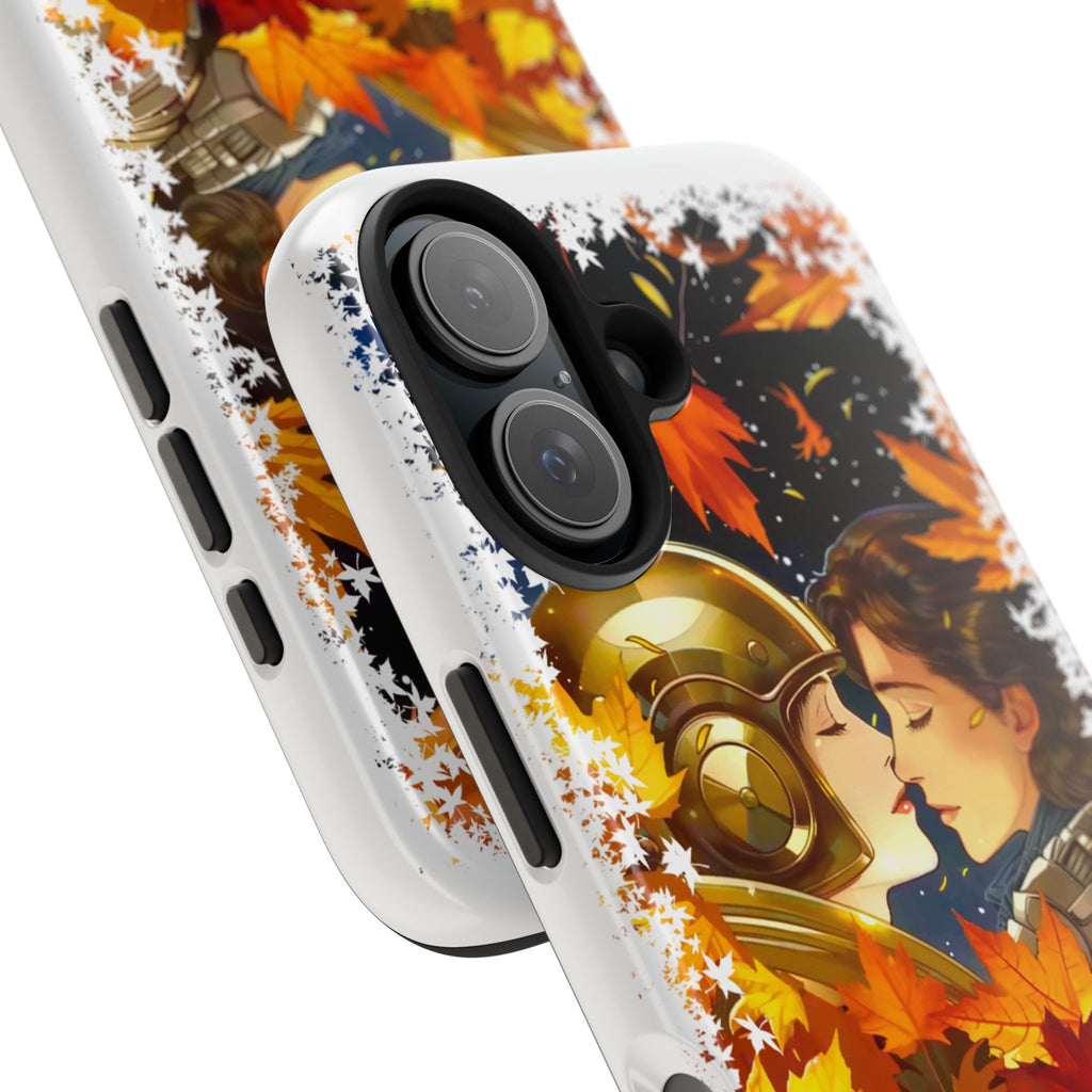 "Mad Love" Phone Case, Fall Themed,  Protector, Seasonal Tech Accessories, white.
