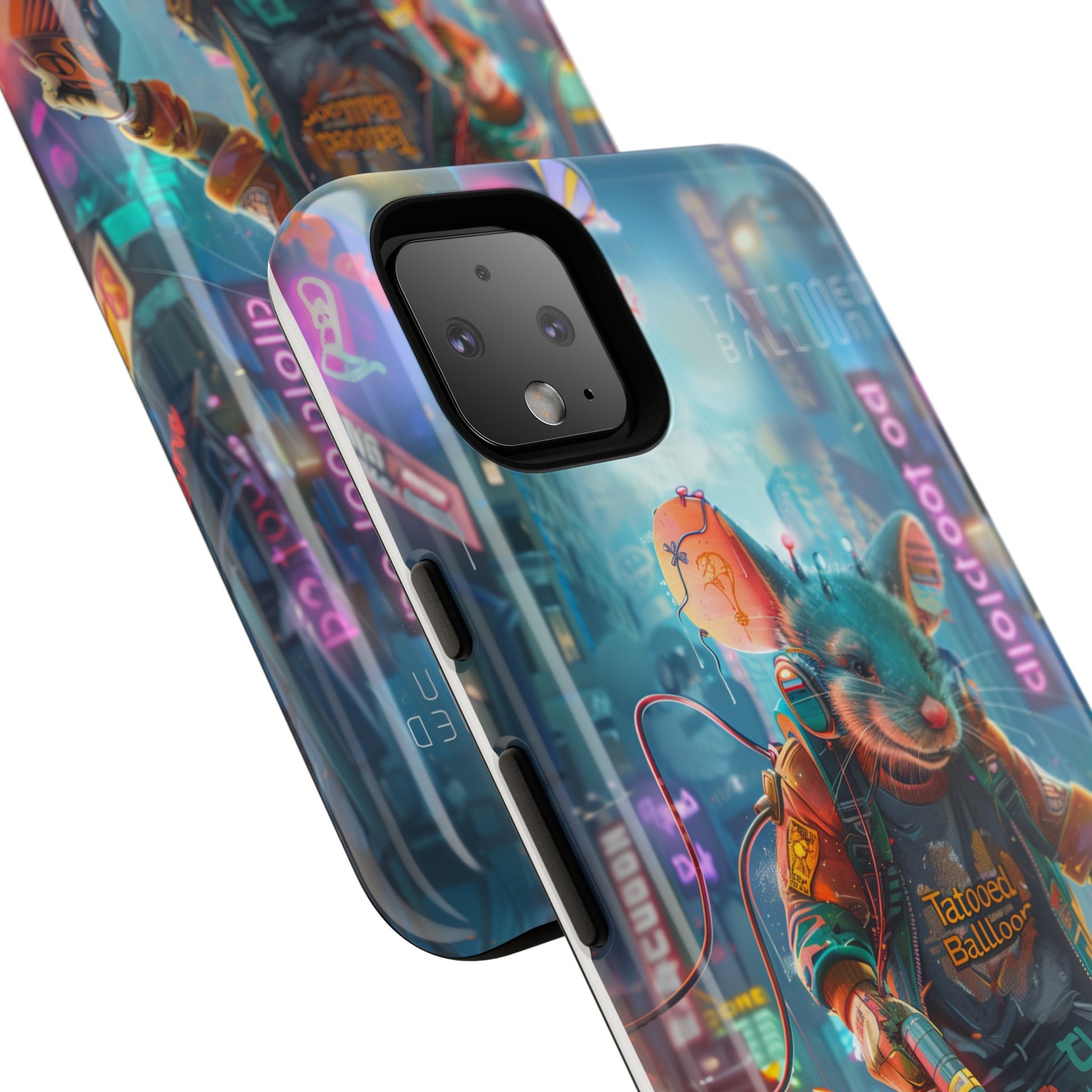 Electromouse Cyber City Design from Tattooed Balloon's 'Dirty Circuits' Album, Phone Cases