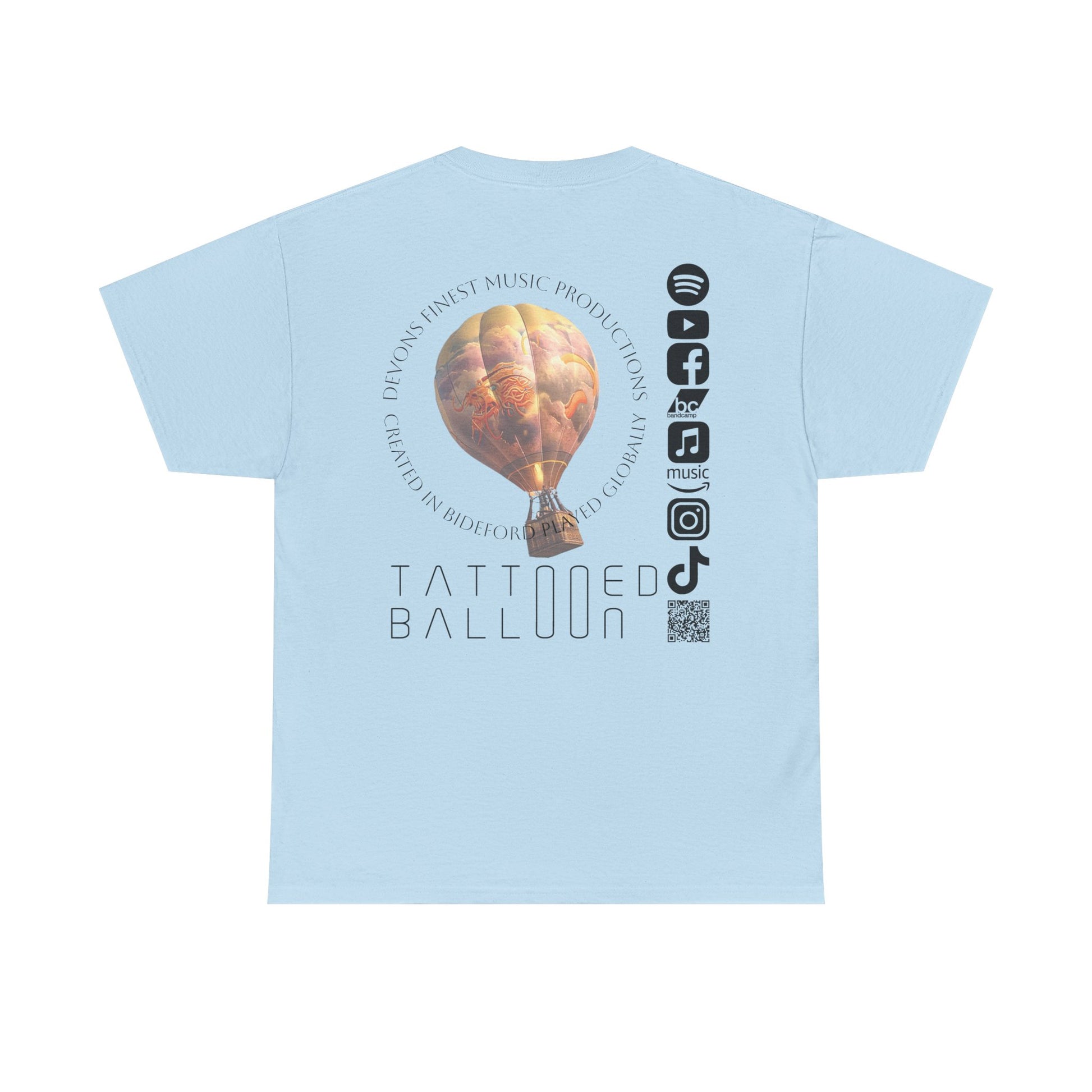 Tattooed Balloon Tee, Casual Wear, Outdoor Adventure T-Shirt, Festival Apparel, Summer Vibes Clothing, Unique Gift Idea