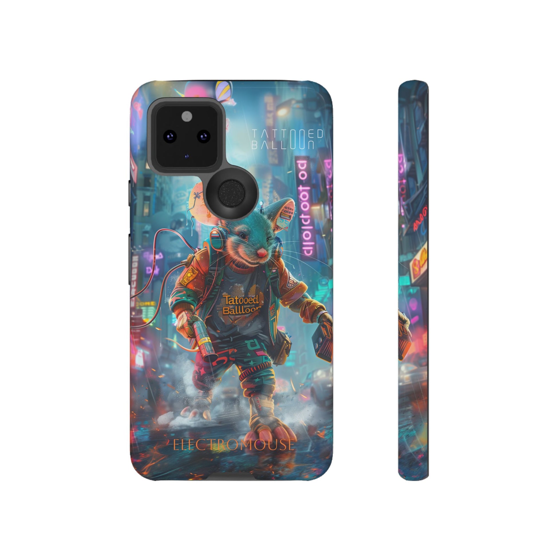Electromouse Cyber City Design from Tattooed Balloon's 'Dirty Circuits' Album, Phone Cases
