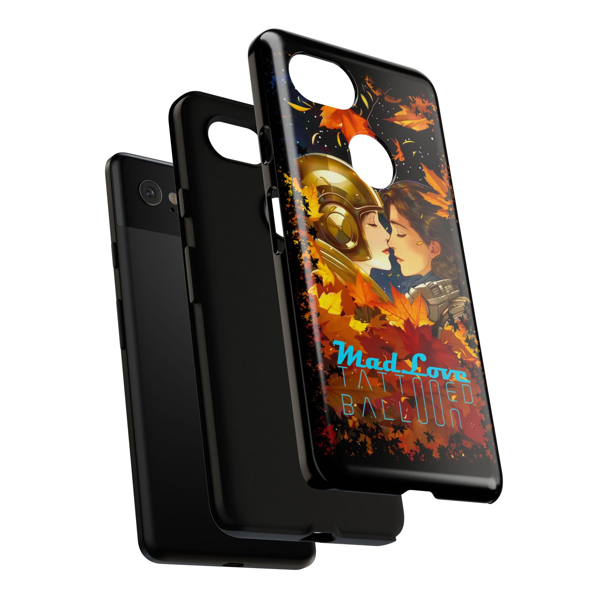 "Mad Love" Phone Case, Fall Themed Phone Accessory, Cute Couple Protector, Seasonal Tech Accessories, Gift for Him or Her