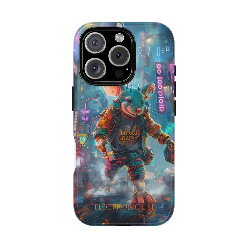 Electromouse Cyber City Design from Tattooed Balloon's 'Dirty Circuits' Album, Phone Cases