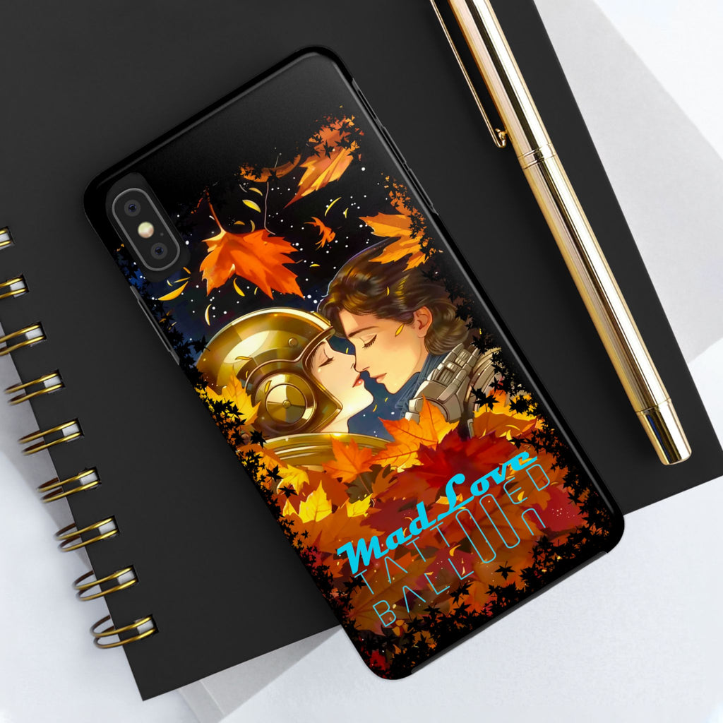 Tattooed Balloon, Unique Phone Covers, Mad Love Design, Autumn Vibes, Romantic Quotes Tough Phone Cases for Her | Fall Accessories, Couple Gifts,