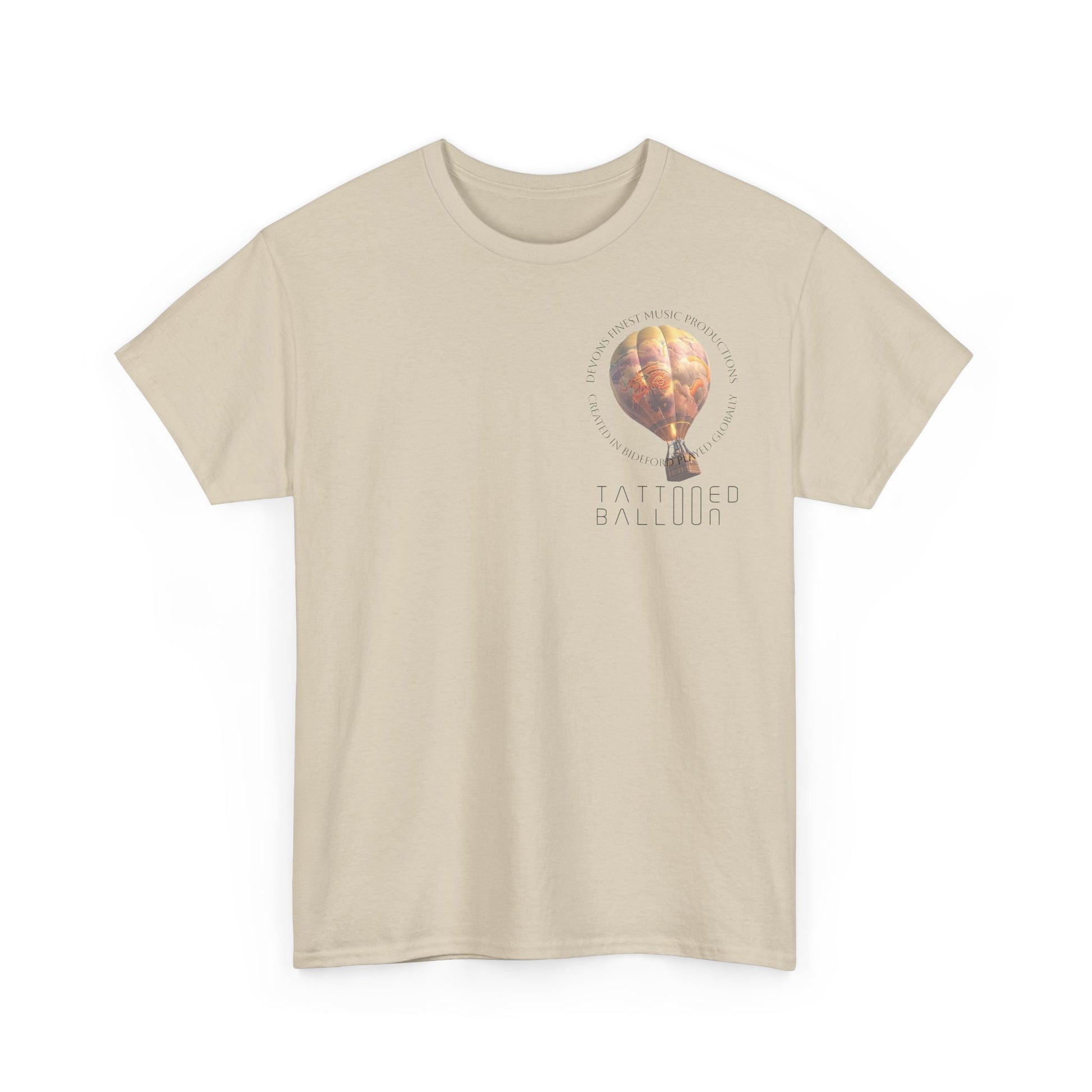 Tattooed Balloon Tee, Casual Wear, Outdoor Adventure T-Shirt, Festival Apparel, Summer Vibes Clothing, Unique Gift Idea