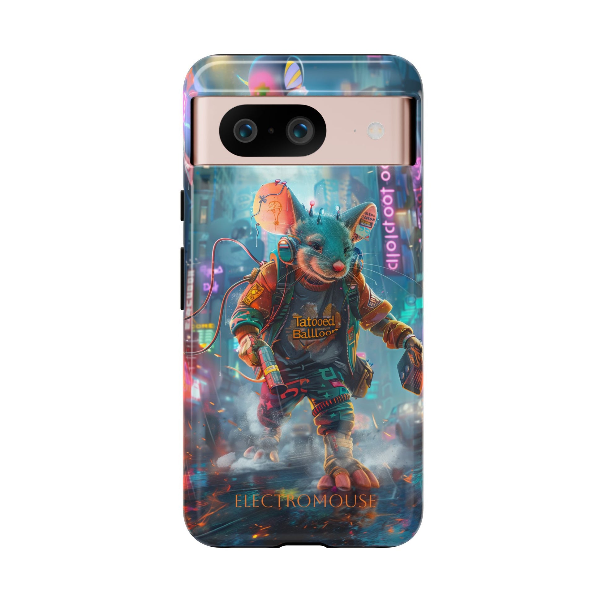 Electromouse Cyber City Design from Tattooed Balloon's 'Dirty Circuits' Album, Phone Cases