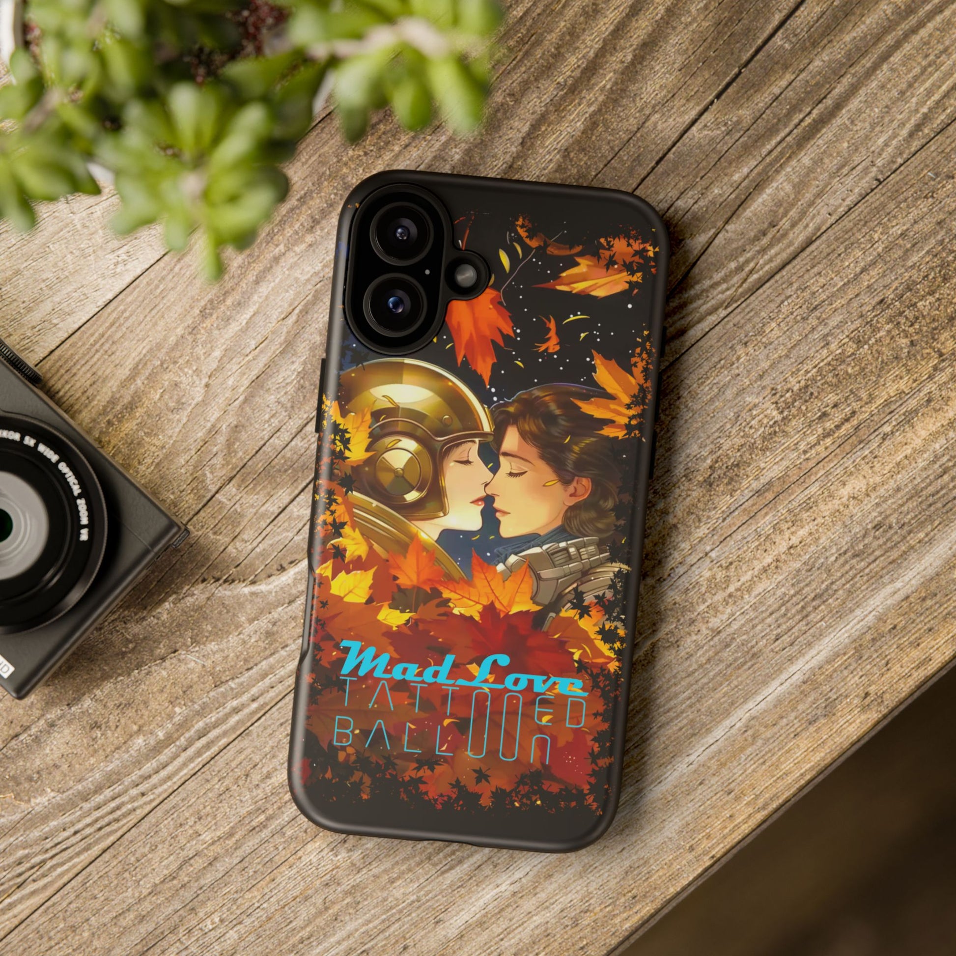 "Mad Love" Phone Case, Fall Themed Phone Accessory, Cute Couple Protector, Seasonal Tech Accessories, Gift for Him or Her