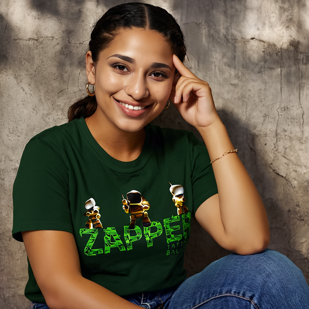 Zapper T-Shirt, Vibrant Graphic Tee with Fun Animation, Easygoing Streetwear, Gift for Gamers, Casual Summer Top