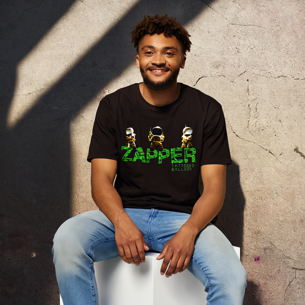 Zapper T-Shirt, Vibrant Graphic Tee with Fun Animation, Easygoing Streetwear, Gift for Gamers, Casual Summer Top