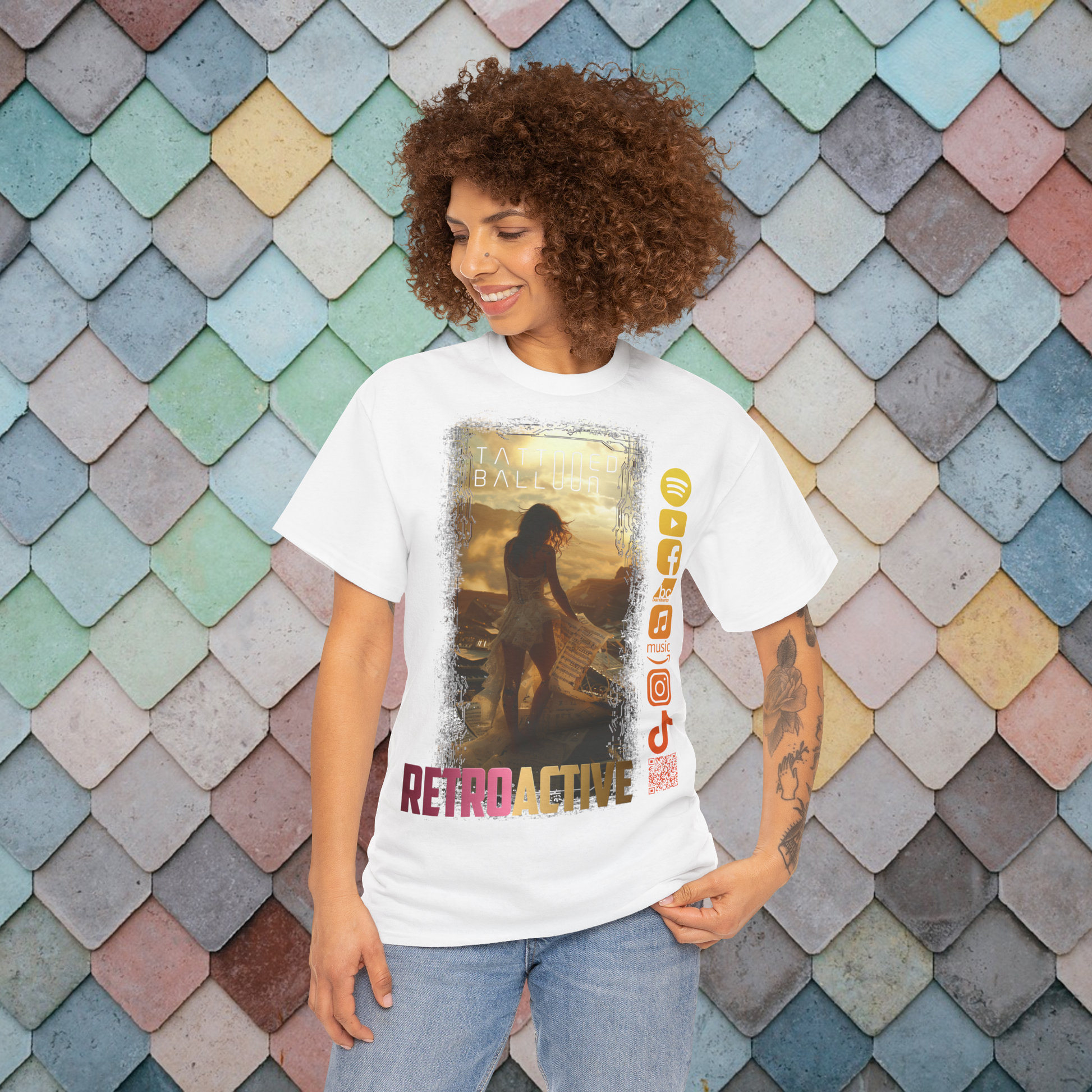 Retro-Active Tee by Tattooed Balloon, Festival Apparel