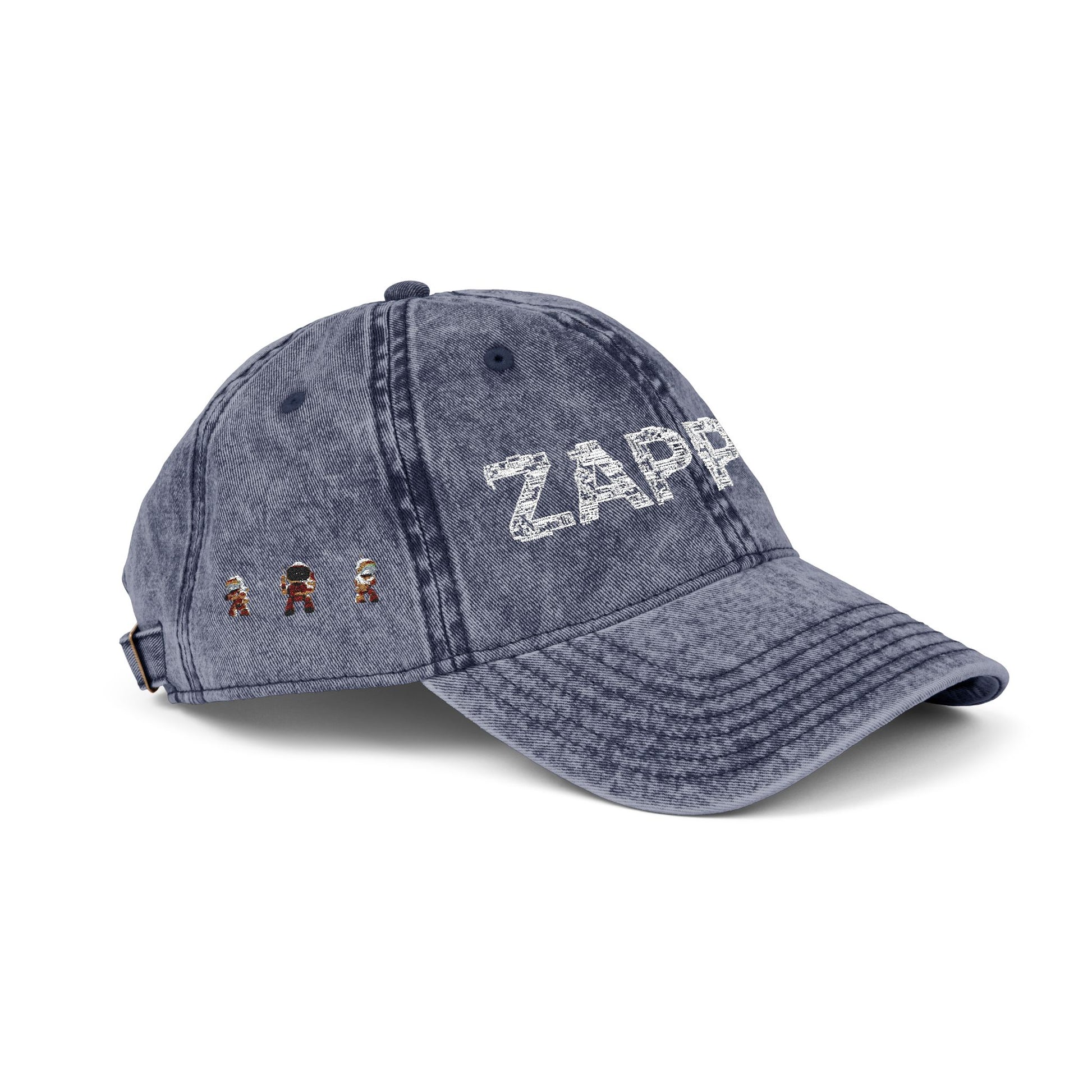 "Zapper" Vintage Embroidered Cap, Retro Hat for Casual Style, Dad Hat, Gift for Music Lovers, Vintage Fashion Accessory