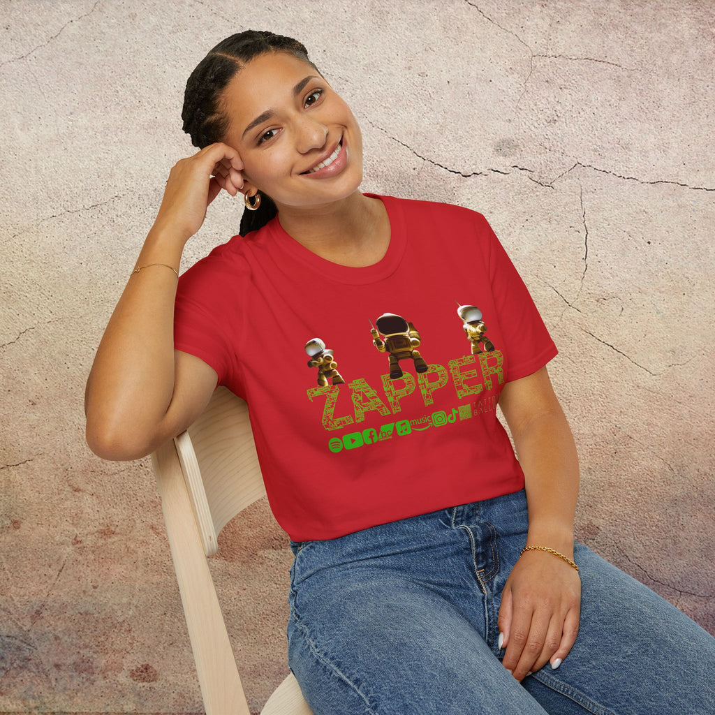 Zapper T-Shirt, Vibrant Graphic Tee with Fun Animation, Easygoing Streetwear, Gift for Gamers, Casual Summer Top