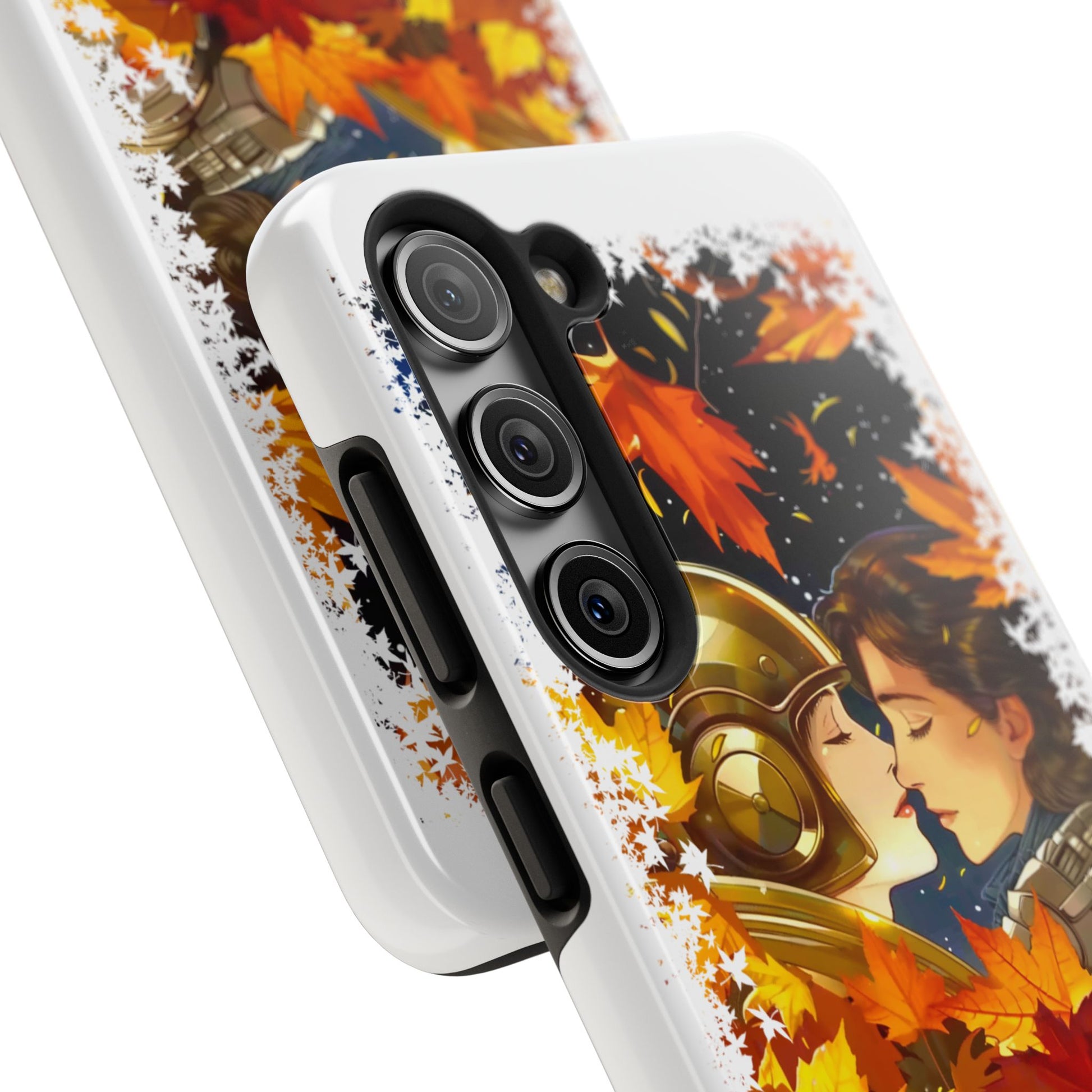 "Mad Love" Phone Case, Fall Themed,  Protector, Seasonal Tech Accessories, white.
