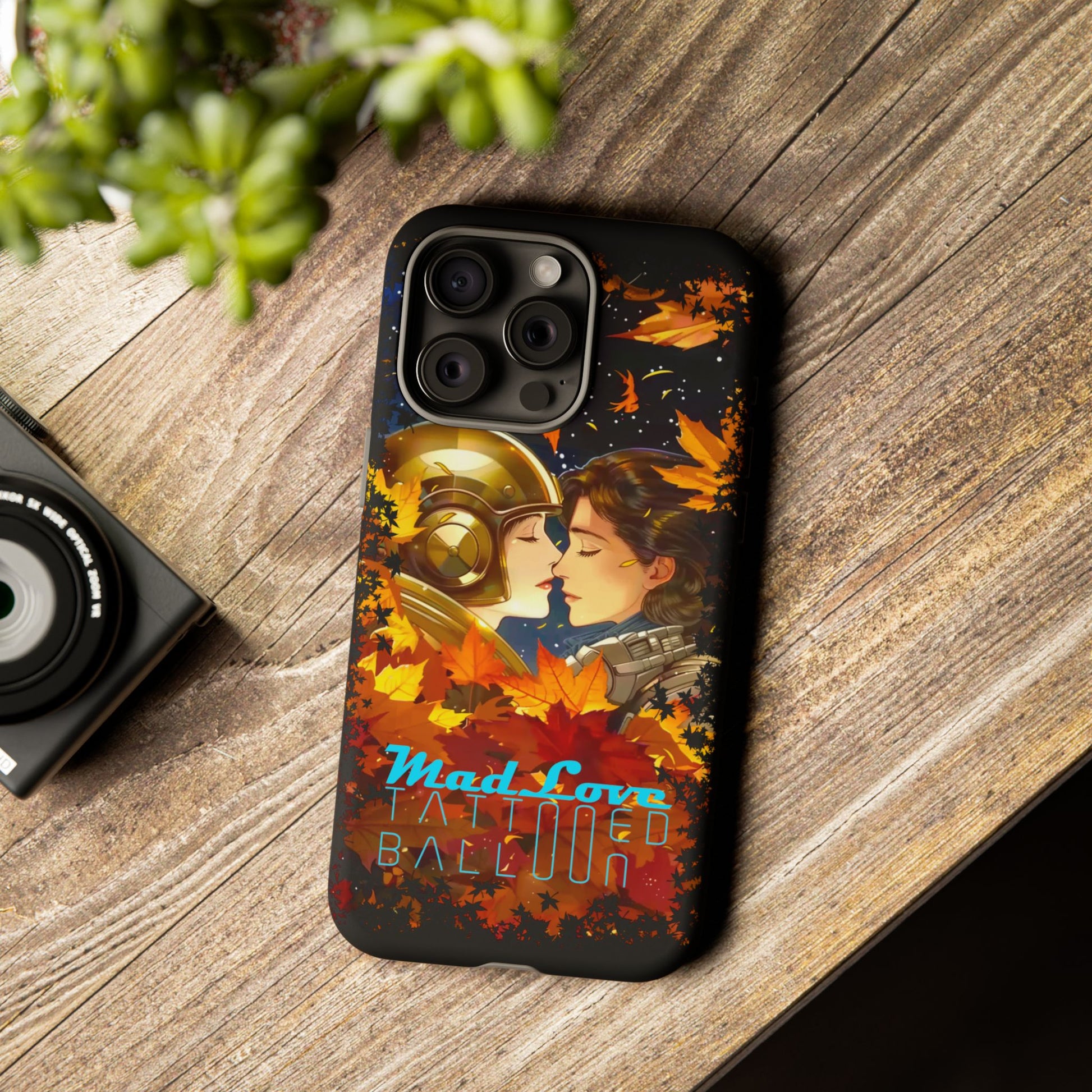 "Mad Love" Phone Case, Fall Themed Phone Accessory, Cute Couple Protector, Seasonal Tech Accessories, Gift for Him or Her
