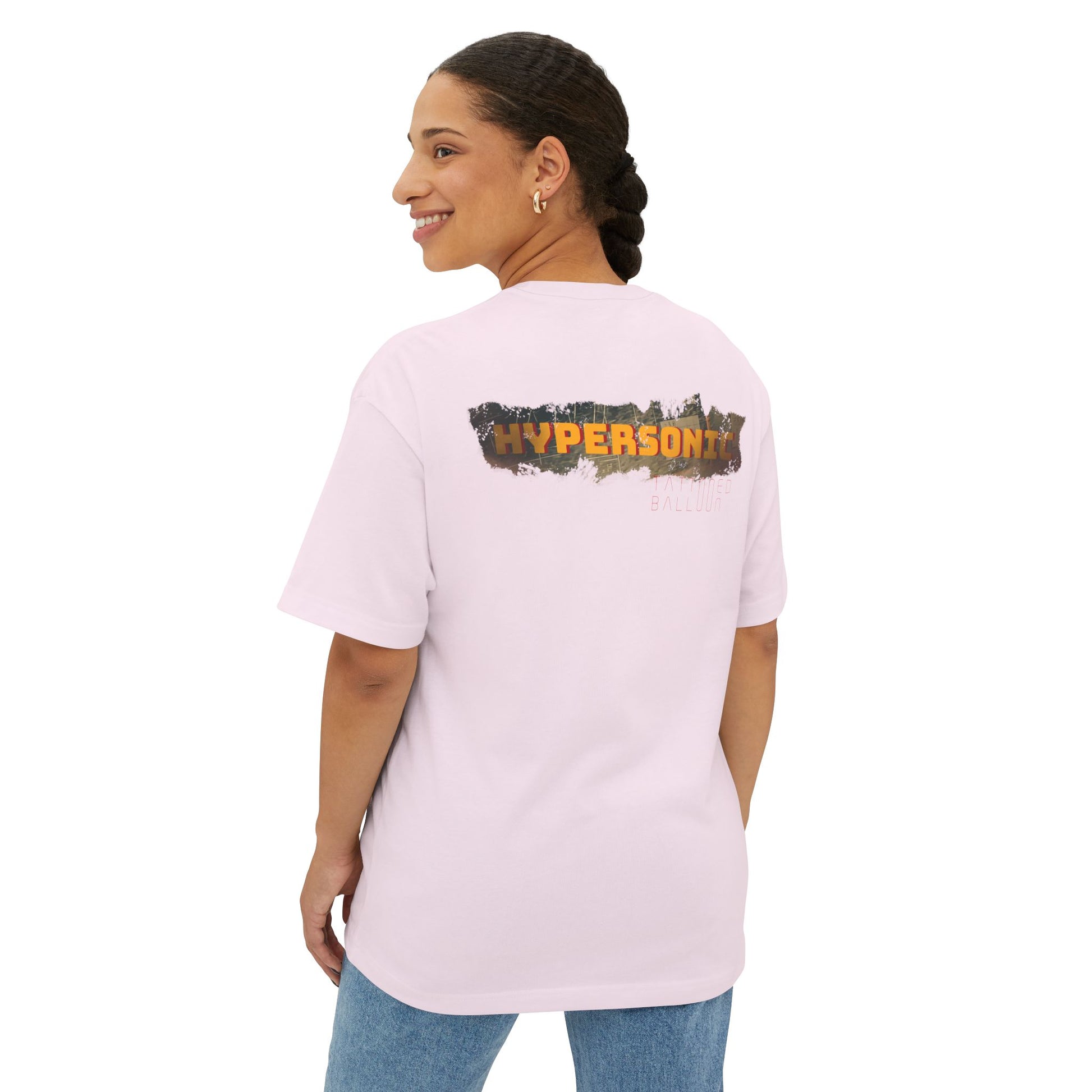 "Hypersonic" from Tattooed Balloons album "Fun For All Ages"  Unisex Oversized Boxy Tee
