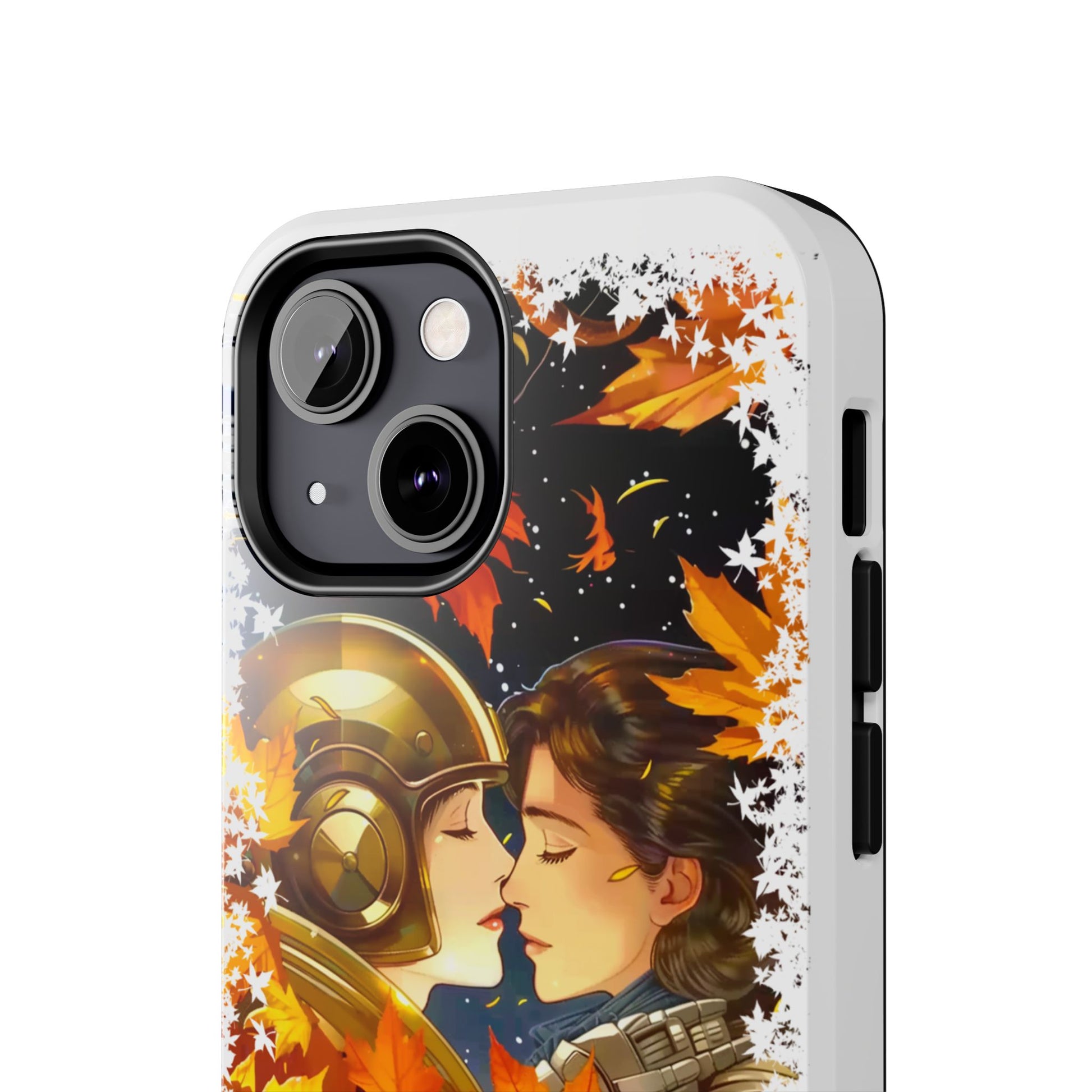 "Mad Love" Phone Case, Fall Themed,  Protector, Seasonal Tech Accessories, white.