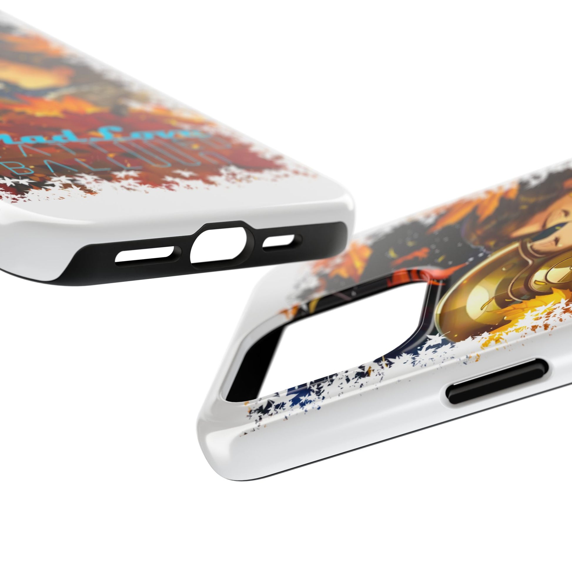 "Mad Love" Phone Case, Fall Themed,  Protector, Seasonal Tech Accessories, white.
