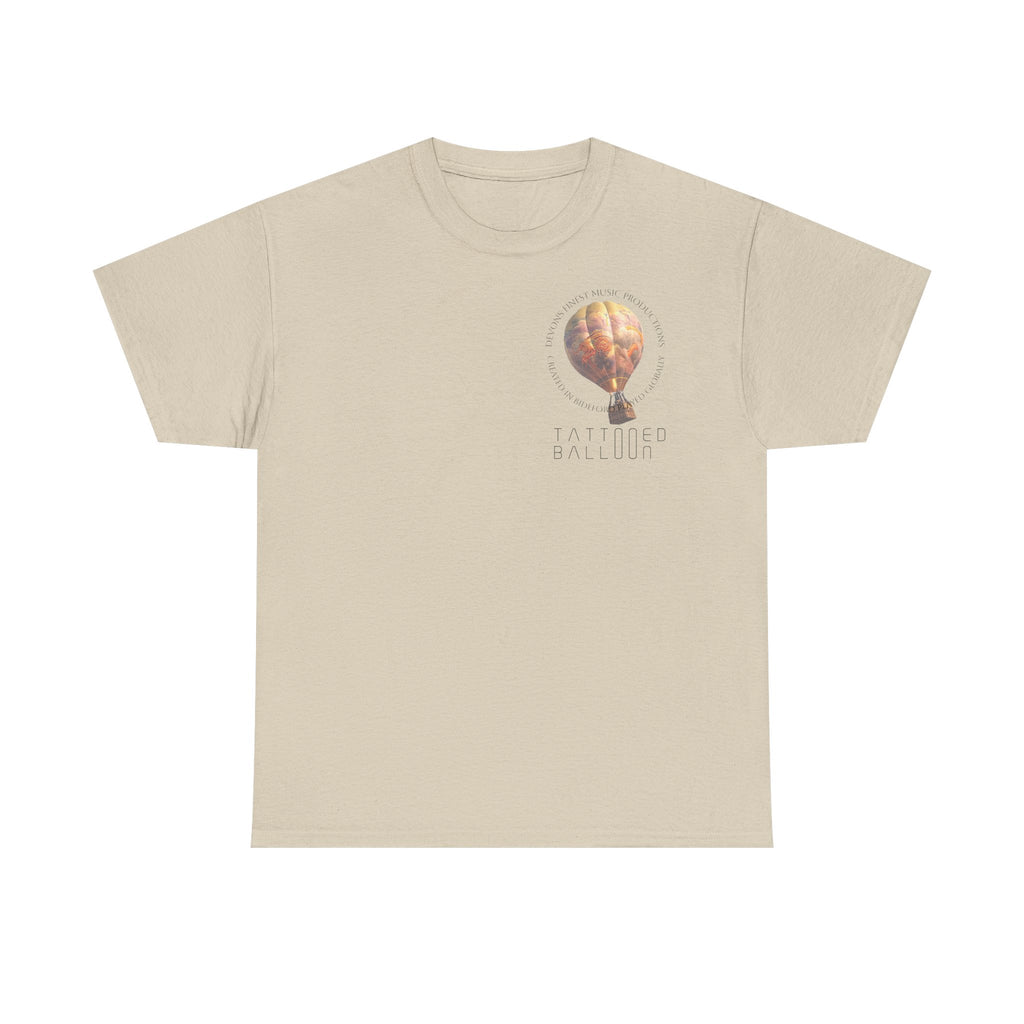 Tattooed Balloon Tee, Casual Wear, Outdoor Adventure T-Shirt, Festival Apparel, Summer Vibes Clothing, Unique Gift Idea