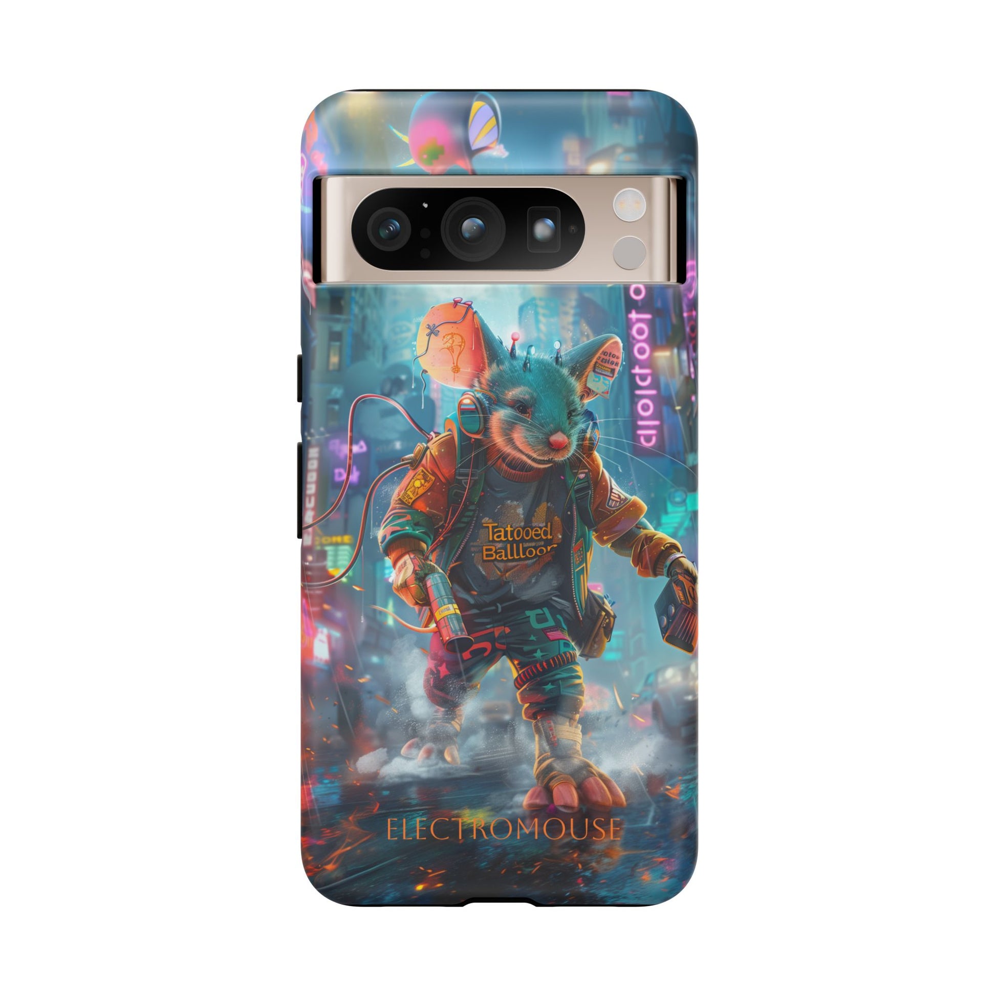 Electromouse Cyber City Design from Tattooed Balloon's 'Dirty Circuits' Album, Phone Cases