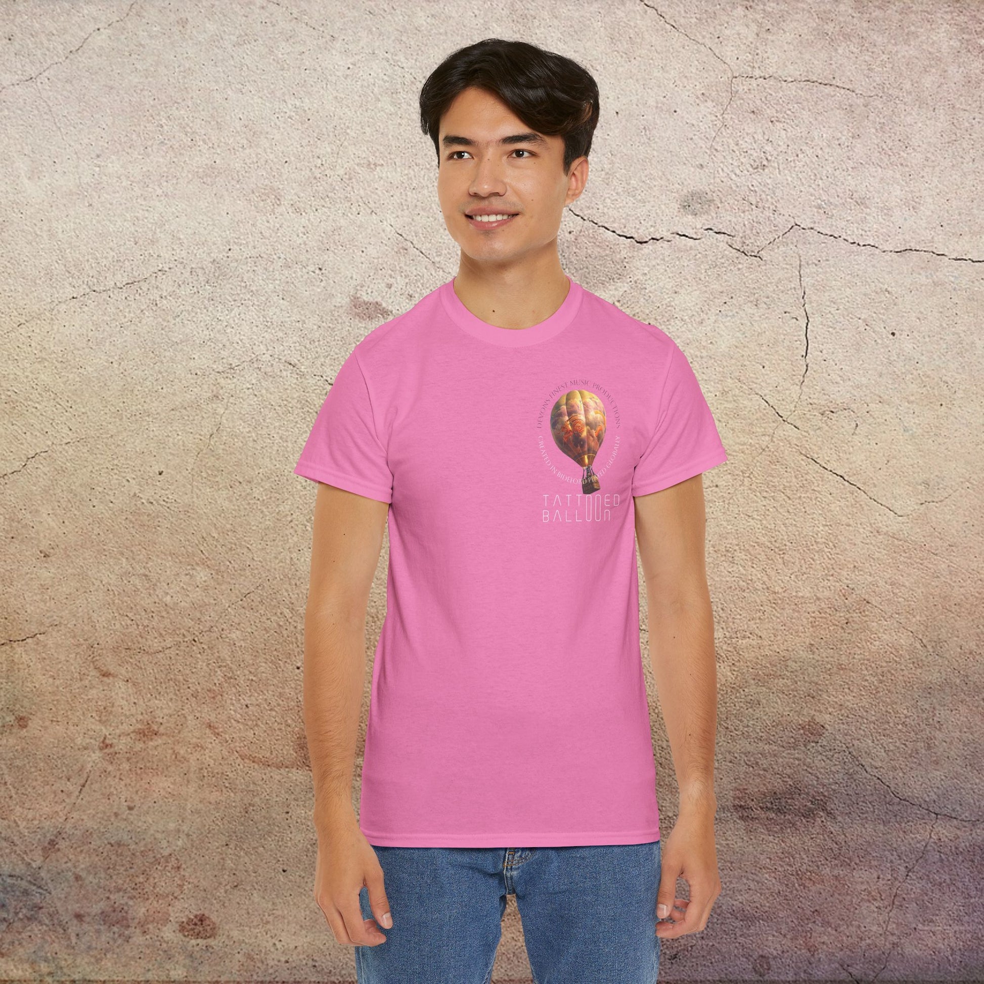 Tattooed Balloon Tee, Casual Wear, Outdoor Adventure T-Shirt, Festival Apparel, Summer Vibes Clothing, Unique Gift Idea