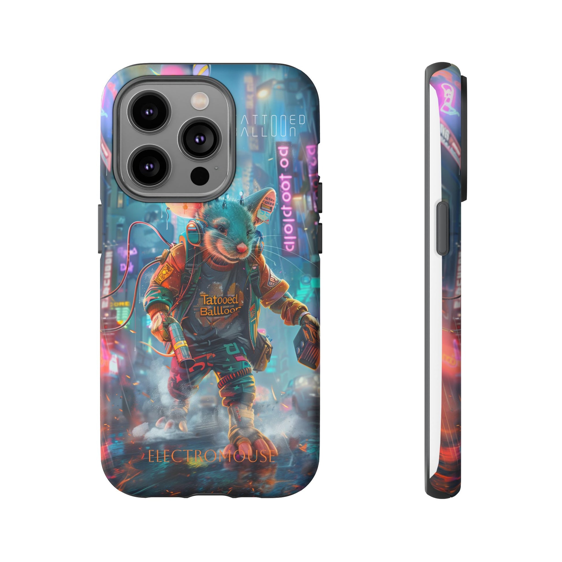 Electromouse Cyber City Design from Tattooed Balloon's 'Dirty Circuits' Album, Phone Cases
