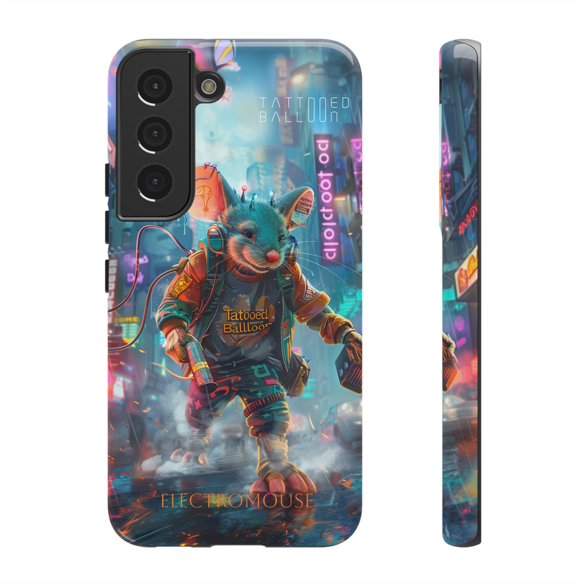 Electromouse Cyber City Design from Tattooed Balloon's 'Dirty Circuits' Album, Phone Cases