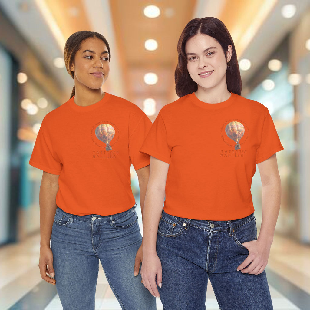 Tattooed Balloon Tee, Casual Wear, Outdoor Adventure T-Shirt, Festival Apparel, Summer Vibes Clothing, Unique Gift Idea