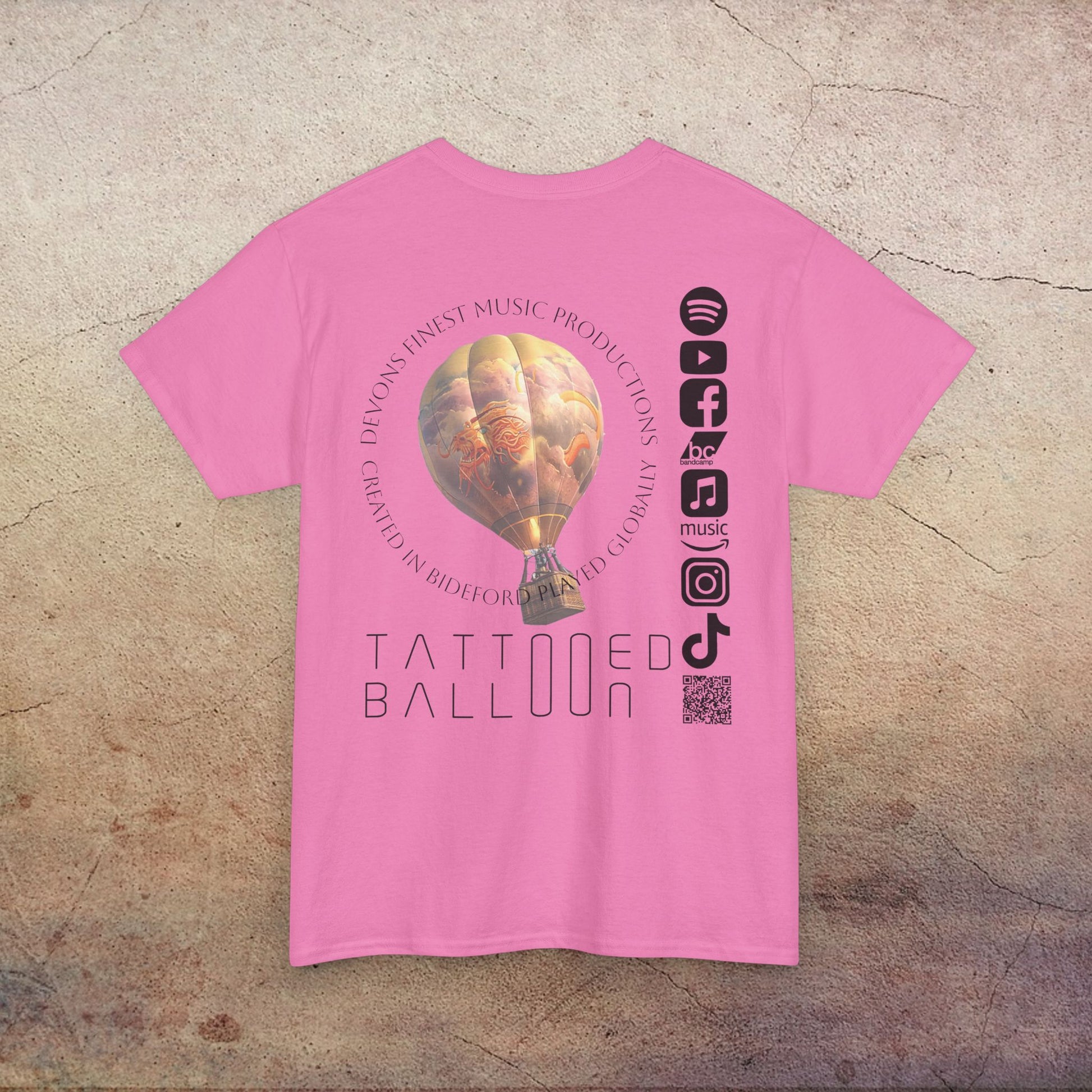 Tattooed Balloon Tee, Casual Wear, Outdoor Adventure T-Shirt, Festival Apparel, Summer Vibes Clothing, Unique Gift Idea