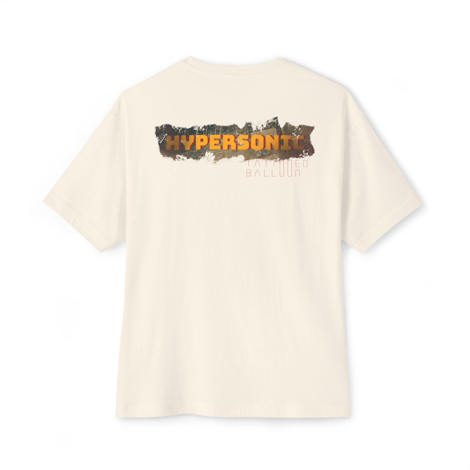 "Hypersonic" from Tattooed Balloons album "Fun For All Ages"  Unisex Oversized Boxy Tee