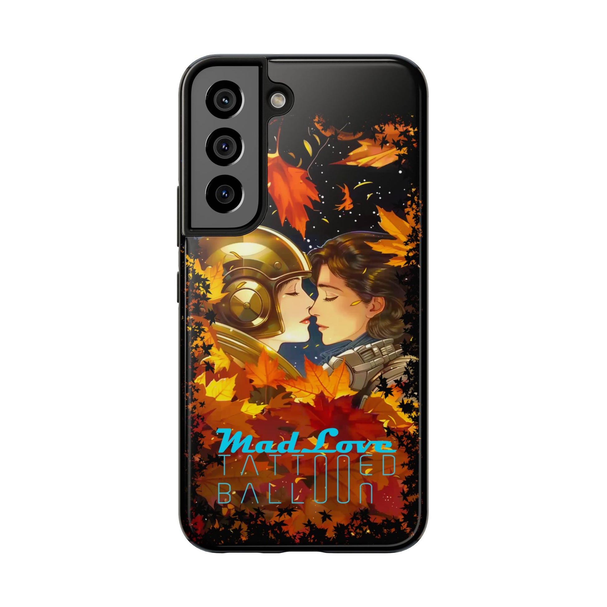 Tattooed Balloon, Unique Phone Covers, Mad Love Design, Autumn Vibes, Romantic Quotes Tough Phone Cases for Her | Fall Accessories, Couple Gifts,