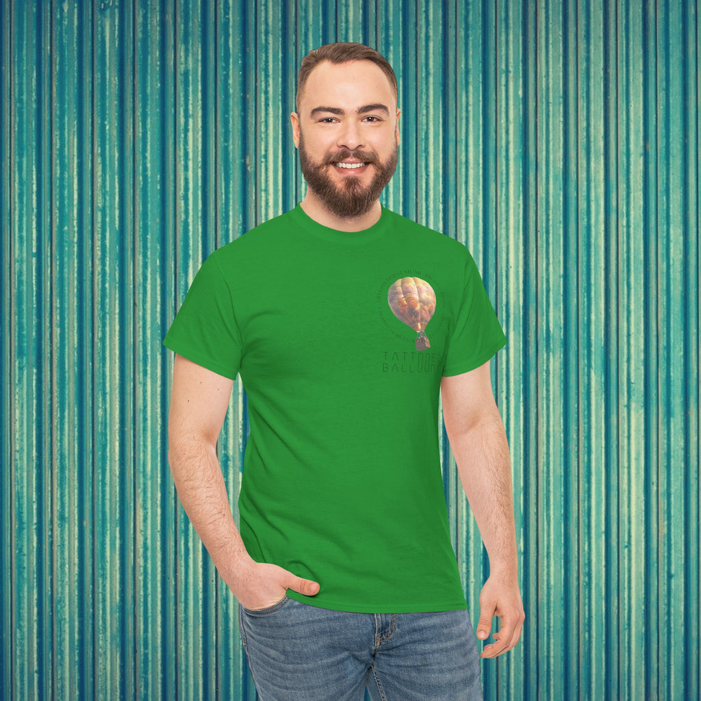 Tattooed Balloon Tee, Casual Wear, Outdoor Adventure T-Shirt, Festival Apparel, Summer Vibes Clothing, Unique Gift Idea